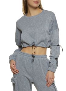 Toggle Drawstring Hem Pullover Hoodie sold by Rainbow