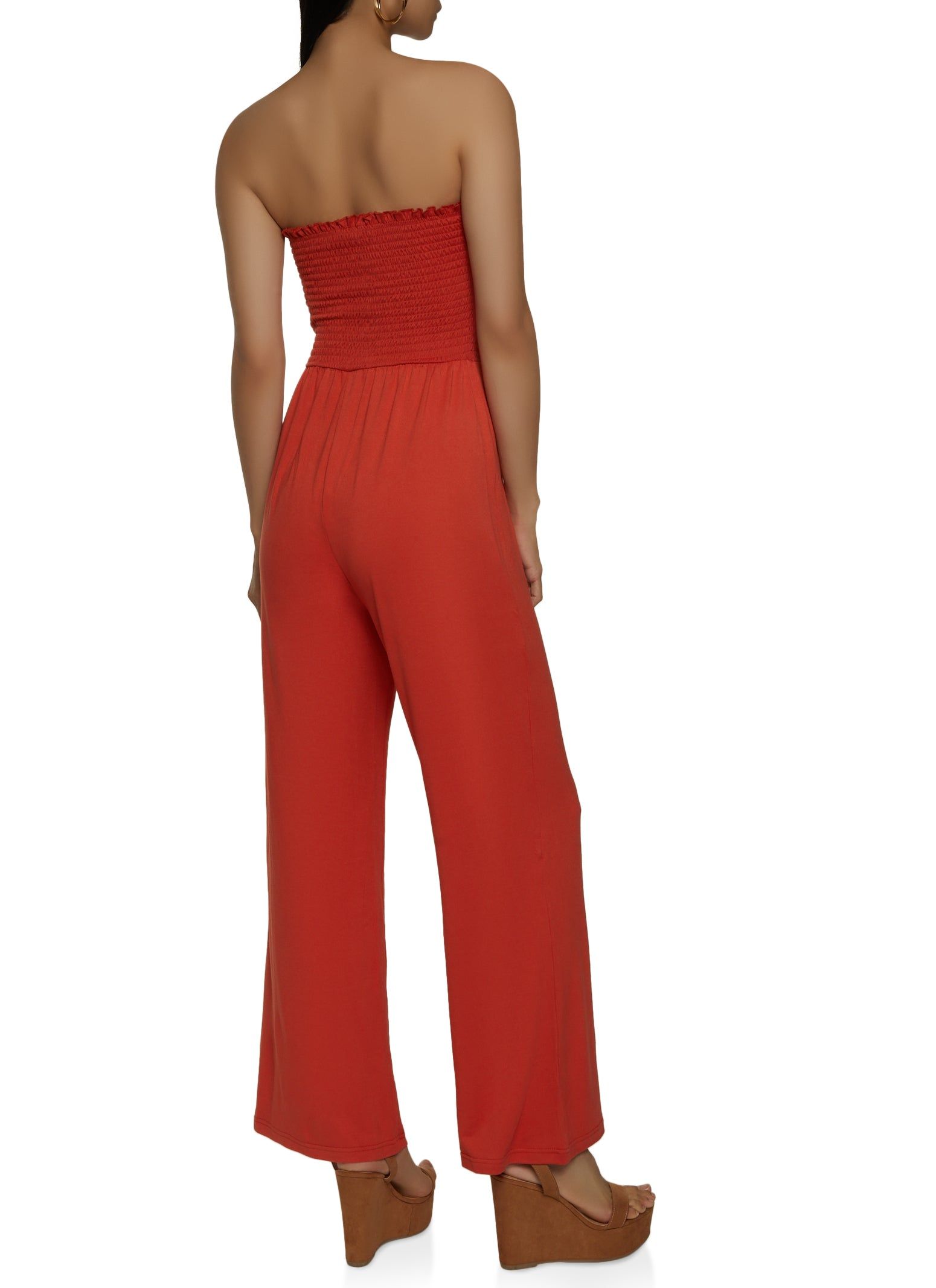 Smocked Lace Up Front Jumpsuit sold by Rainbow product image thumbnail 3