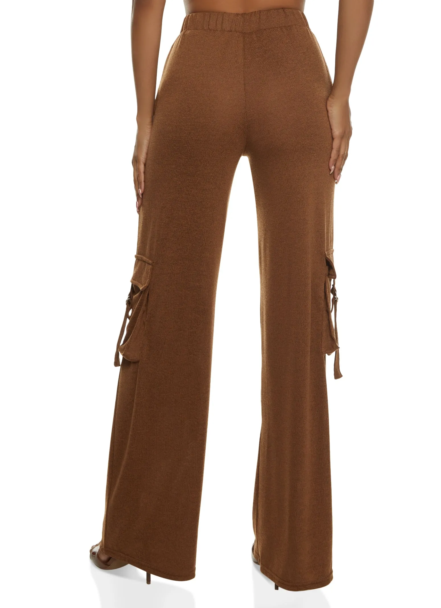 Daisy Brushed Knit Wide Leg Cargo Pocket Pants sold by Rainbow product image thumbnail 2