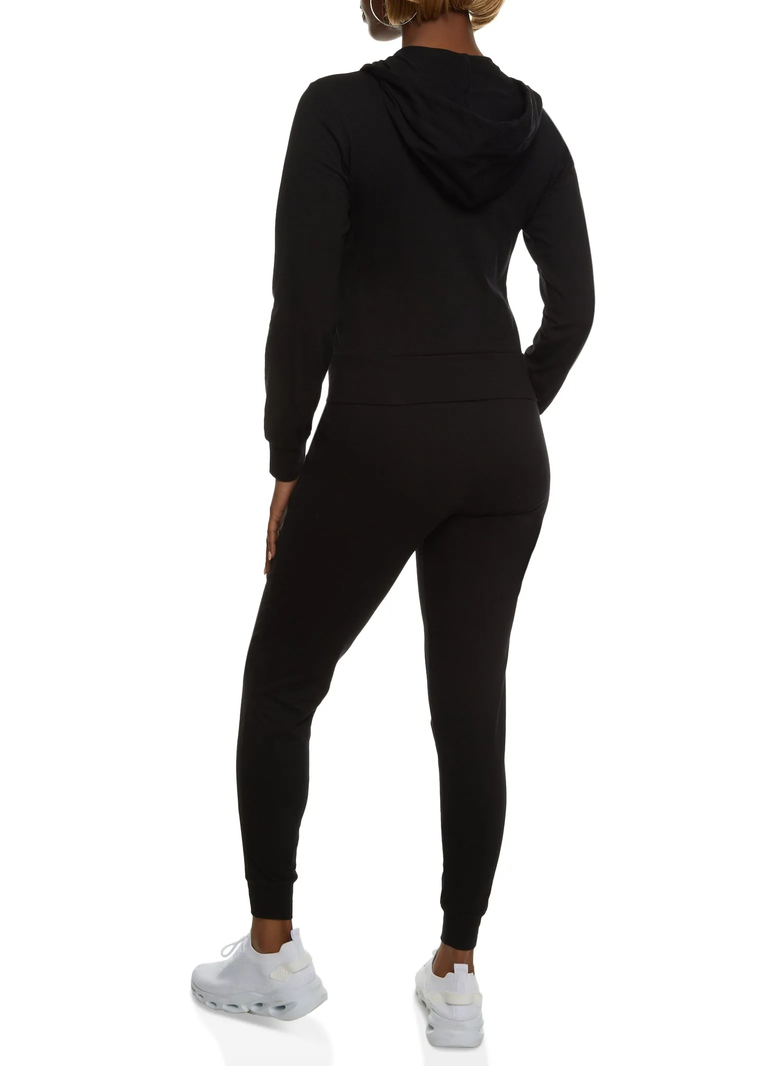 Daisy Solid Zip Front Hoodie and Joggers Set sold by Rainbow product image thumbnail 3