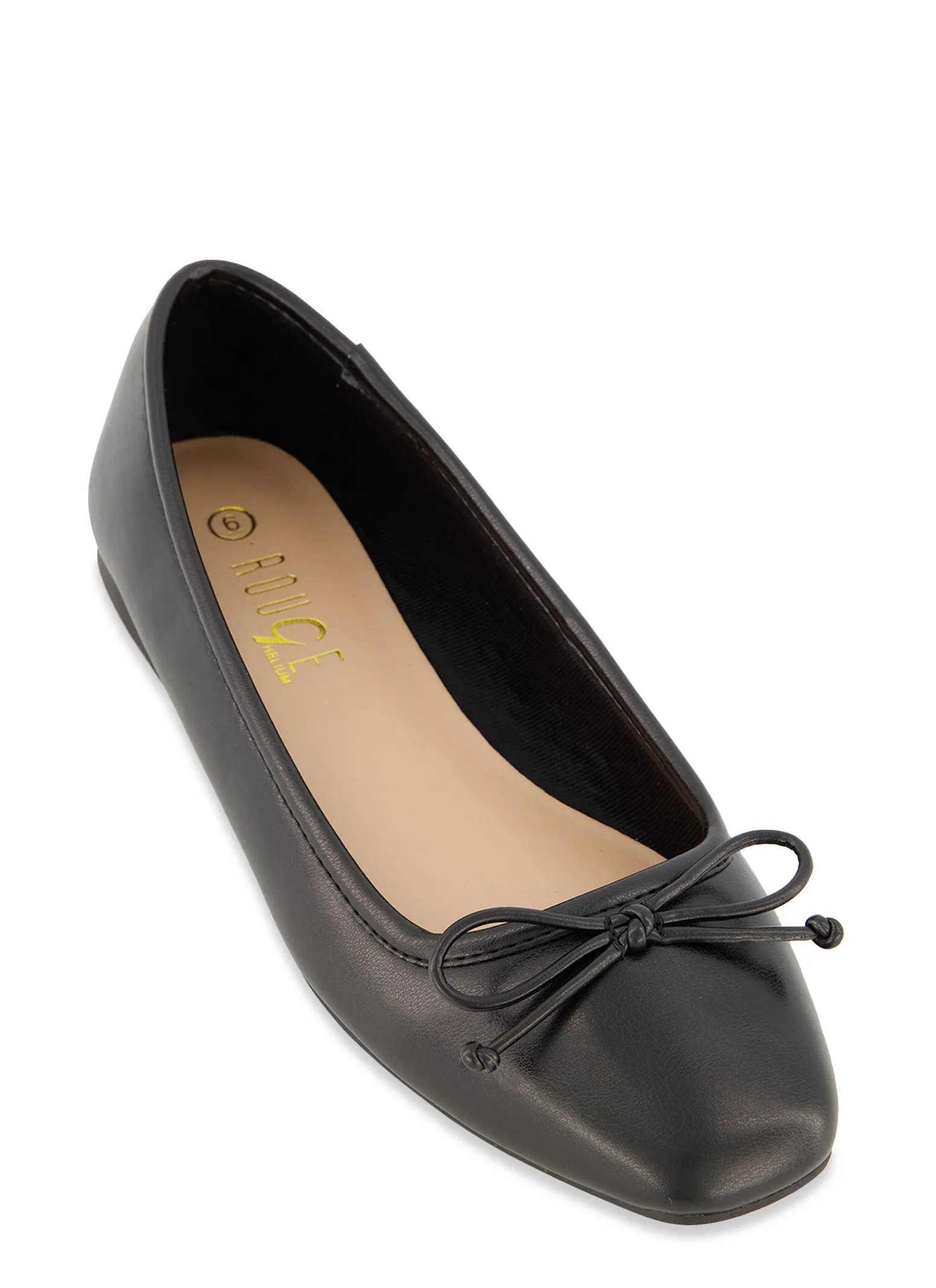 Square Toe Bow Tie Ballet Flats sold by Rainbow