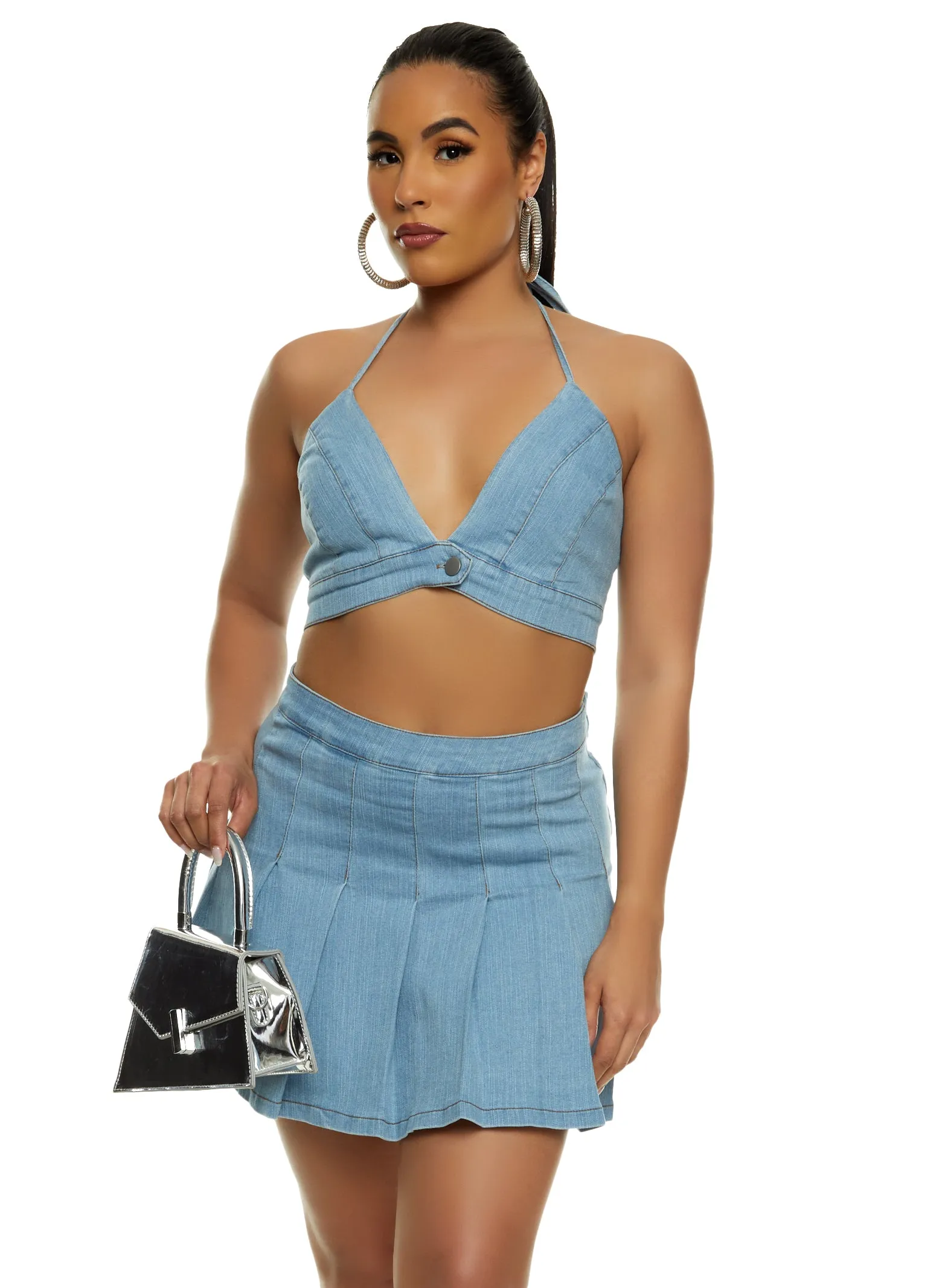 Haute Monde Denim Bralette sold by Rainbow