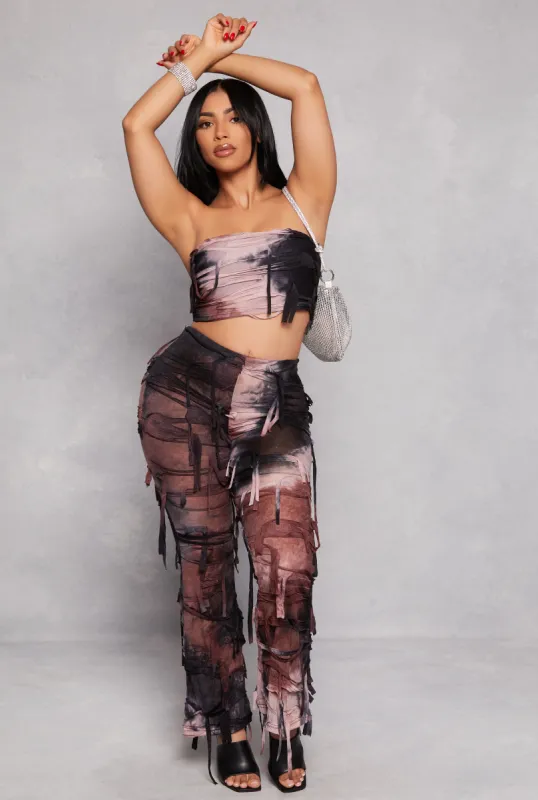 Distressed Flare Pants sold by Rainbow