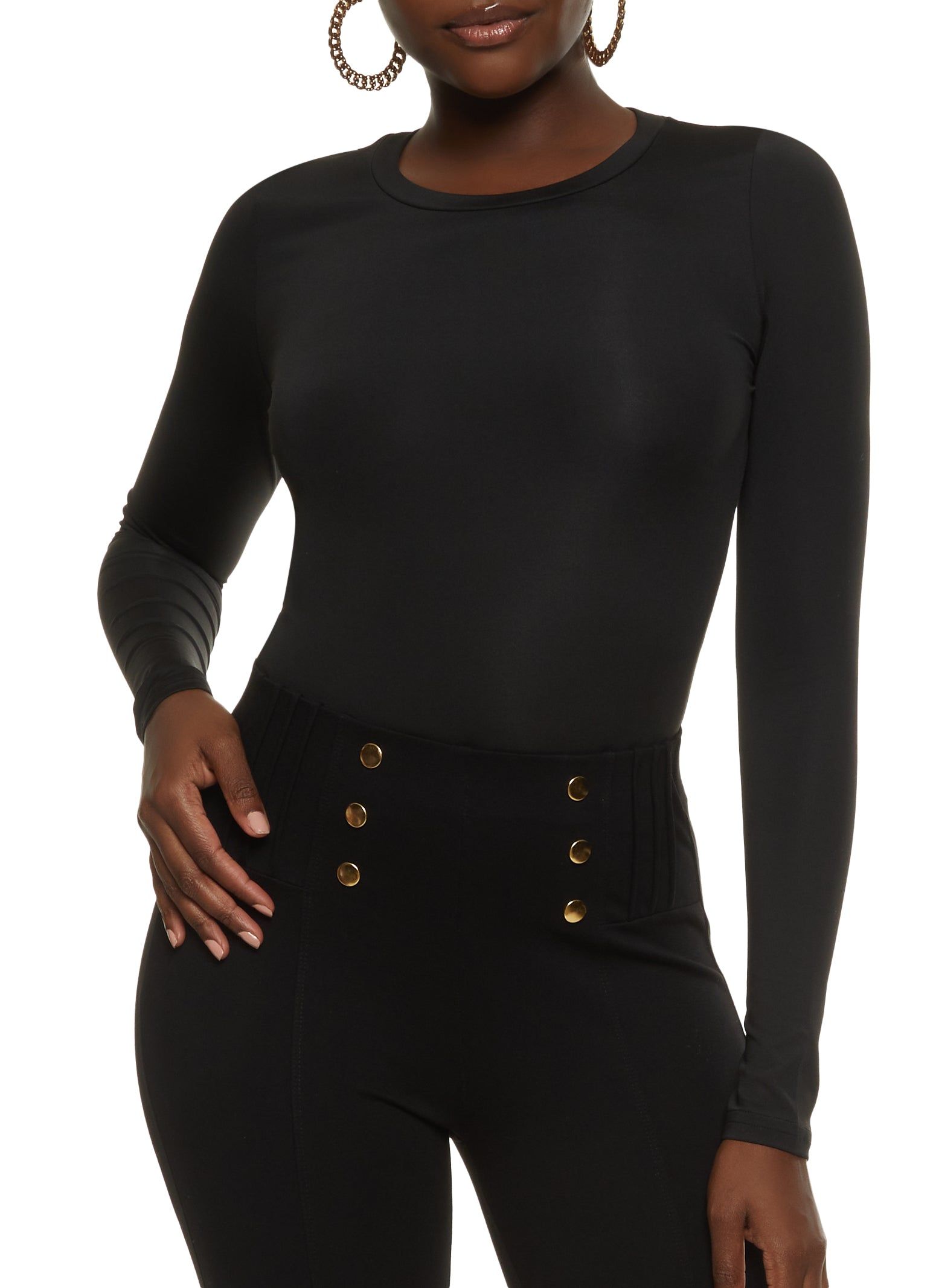 Basic Solid Crew Neck Bodysuit sold by Rainbow product image thumbnail 2