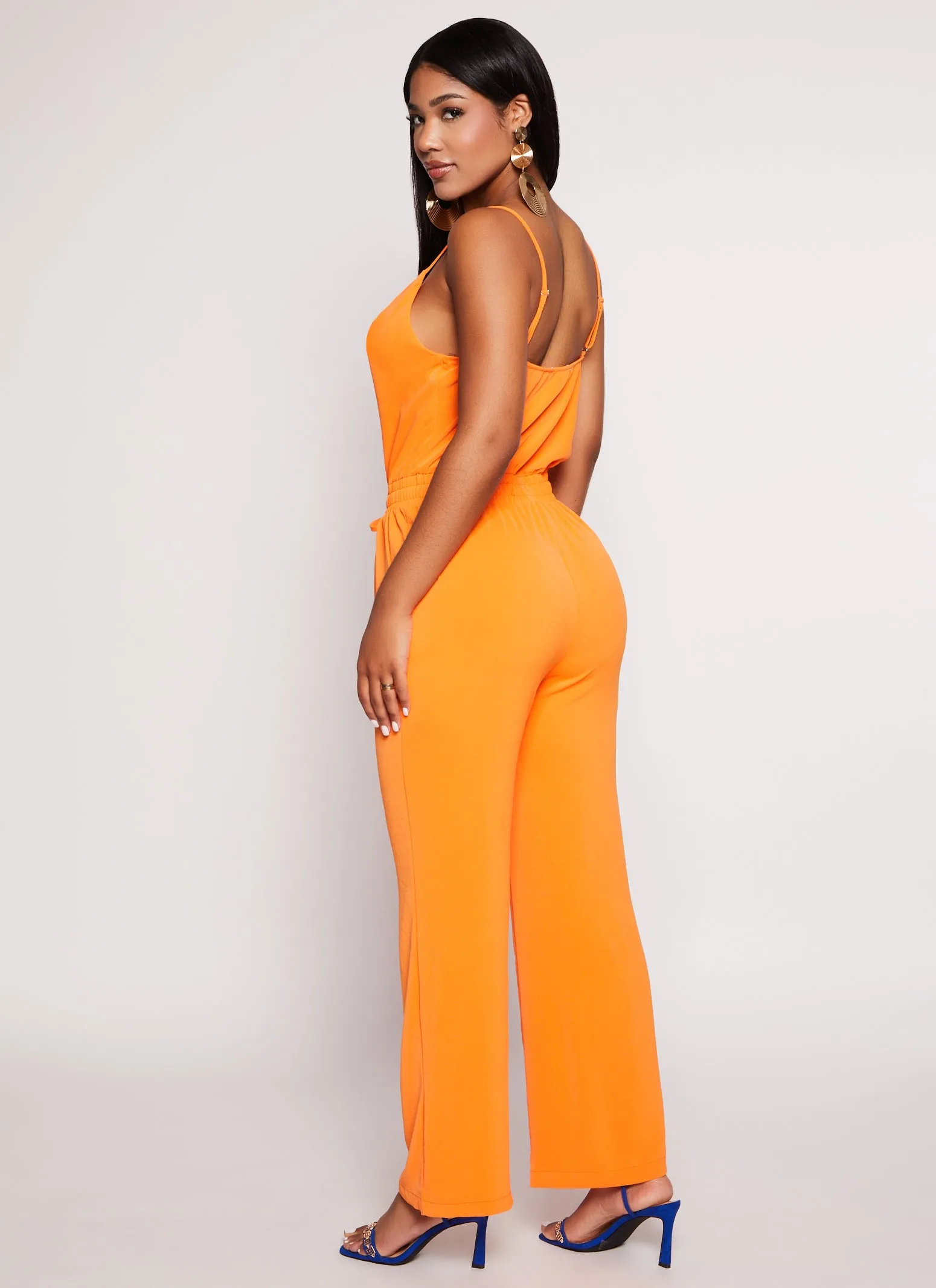 Cowl Neck Faux Drawstring Jumpsuit sold by Rainbow product image thumbnail 3