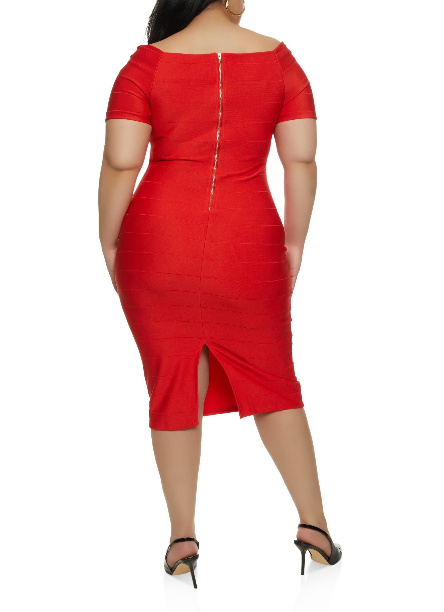 Plus Size Off the Shoulder Bandage Dress sold by Rainbow product image thumbnail 3