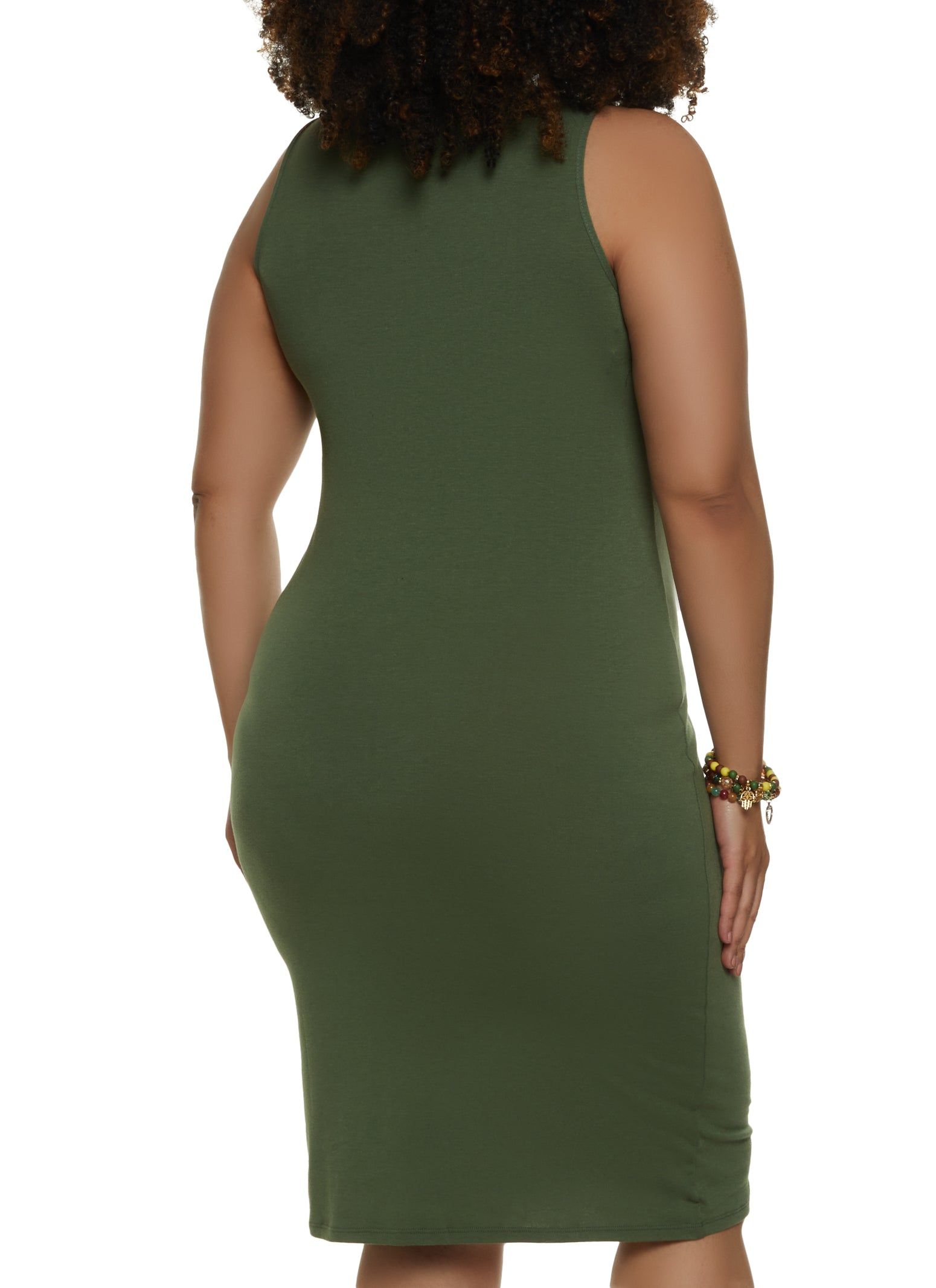 Plus Size Basic Tank Dress sold by Rainbow product image thumbnail 3