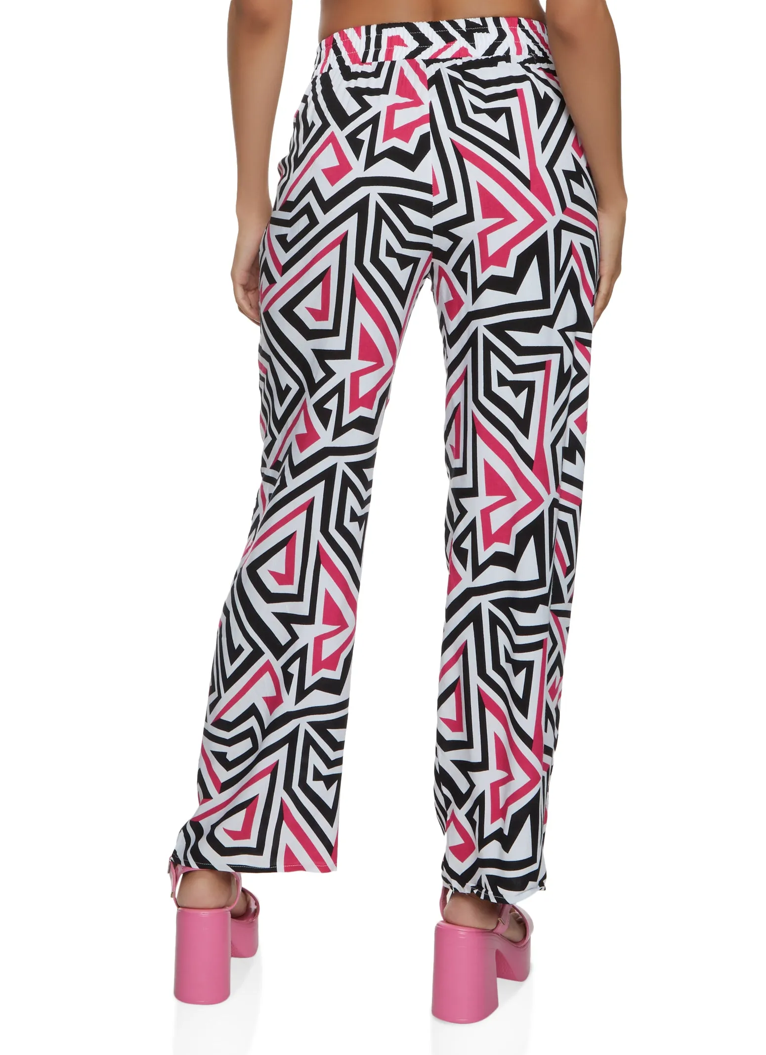 Printed Tie Front Wide Leg Pants sold by Rainbow product image thumbnail 2