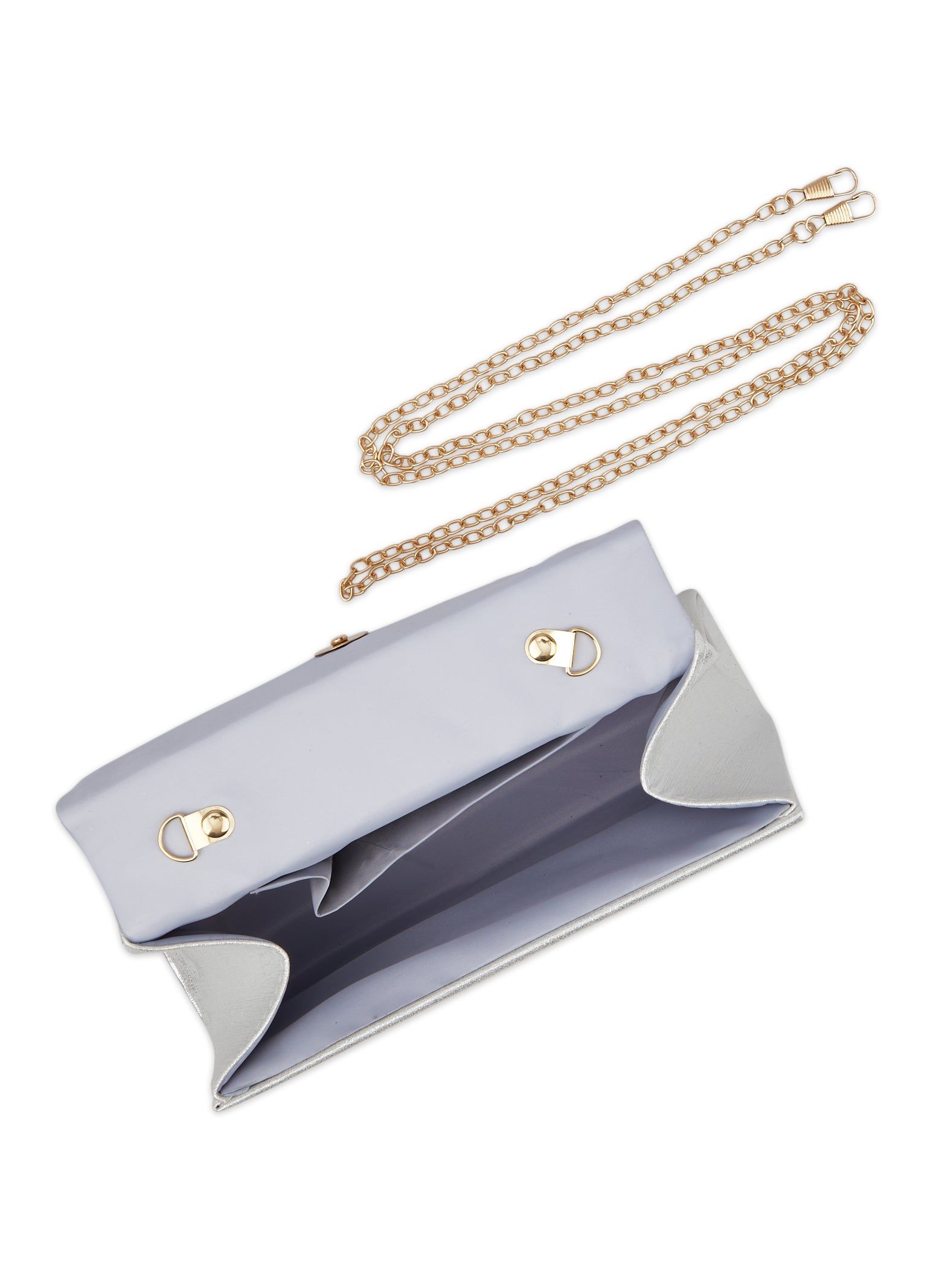 Rhinestone Handle Lurex Clutch sold by Rainbow product image thumbnail 5