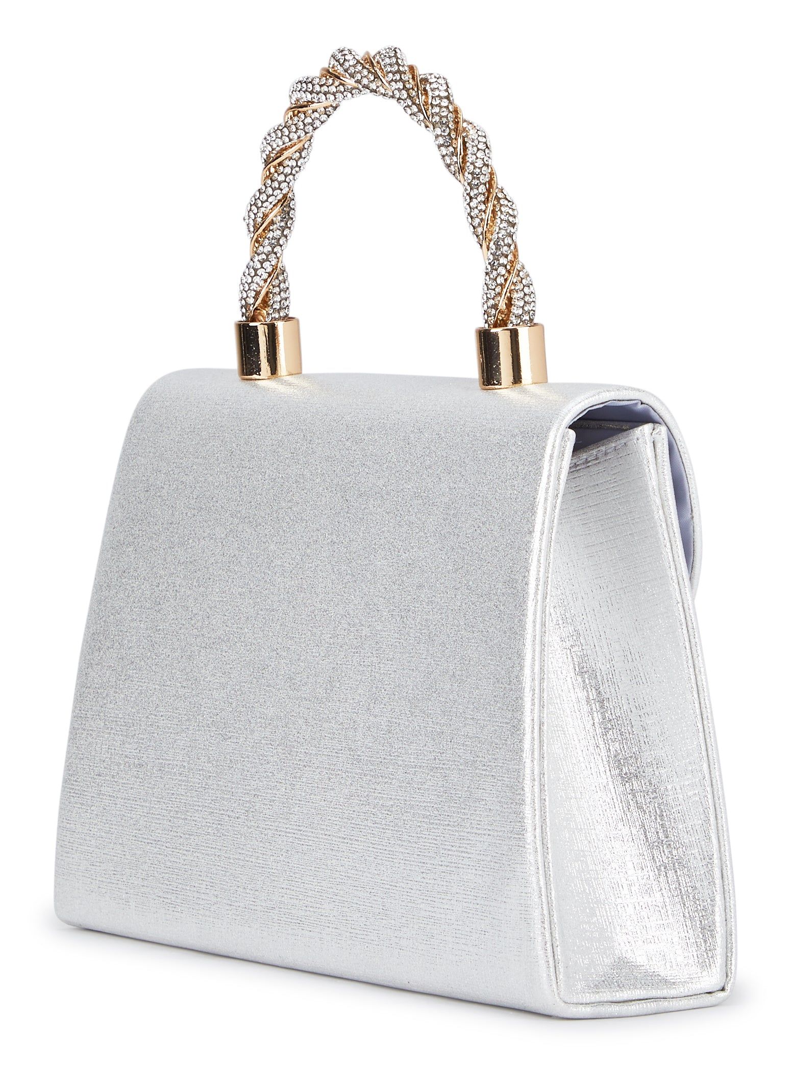 Rhinestone Handle Lurex Clutch sold by Rainbow product image thumbnail 3