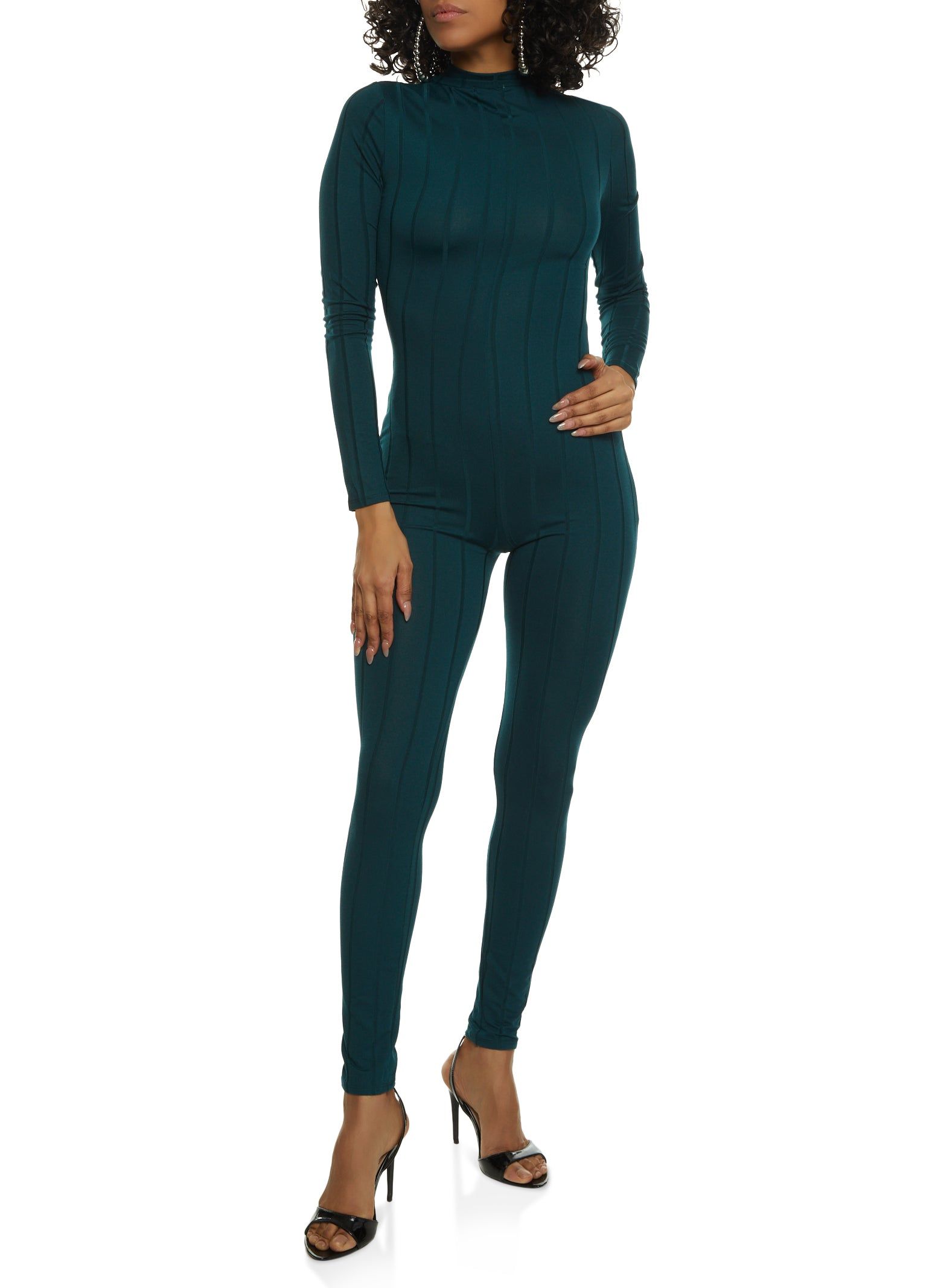Long Sleeve Zip Neck Catsuit sold by Rainbow