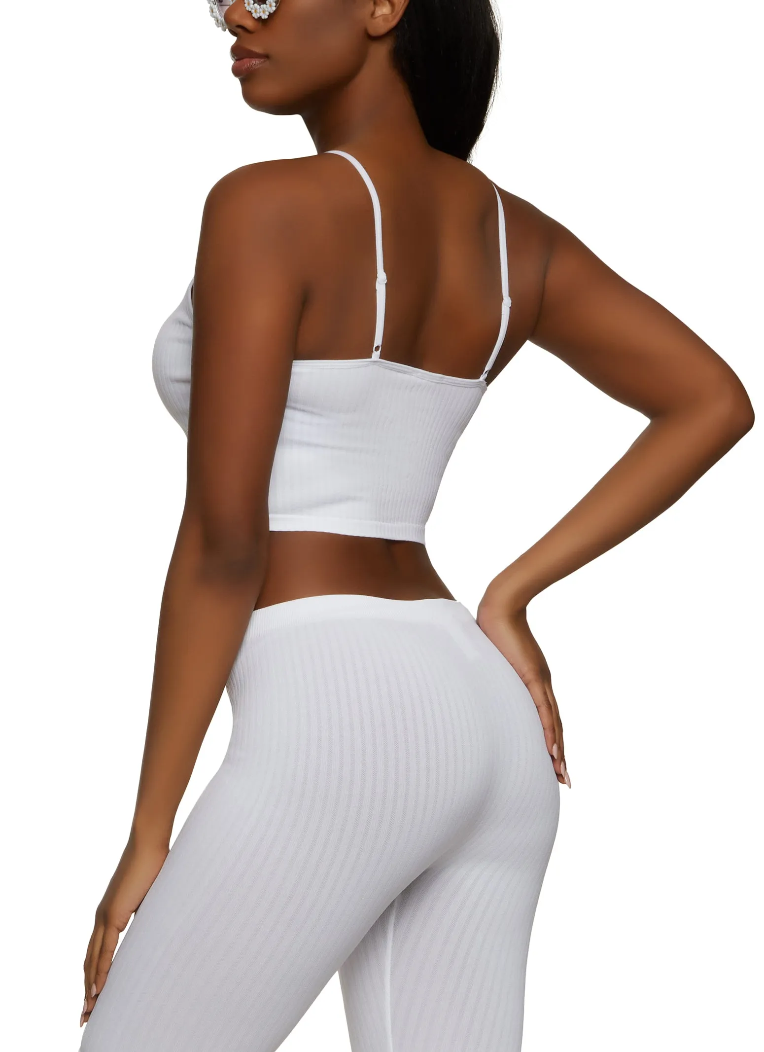 Seamless Ribbed Knit Cropped Cami sold by Rainbow product image thumbnail 3