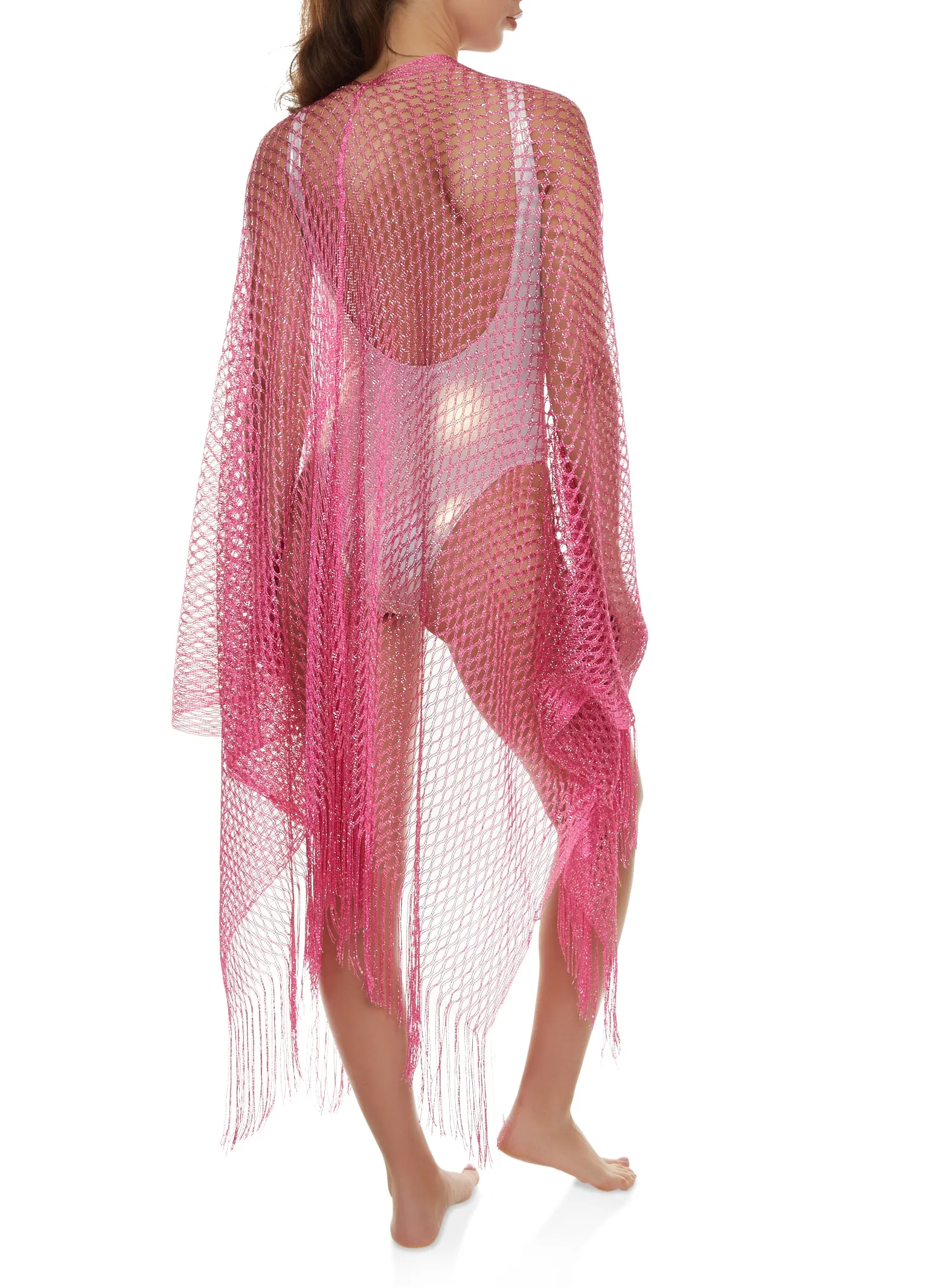 Lurex Fishnet Swim Cover Up Kimono sold by Rainbow product image thumbnail 2