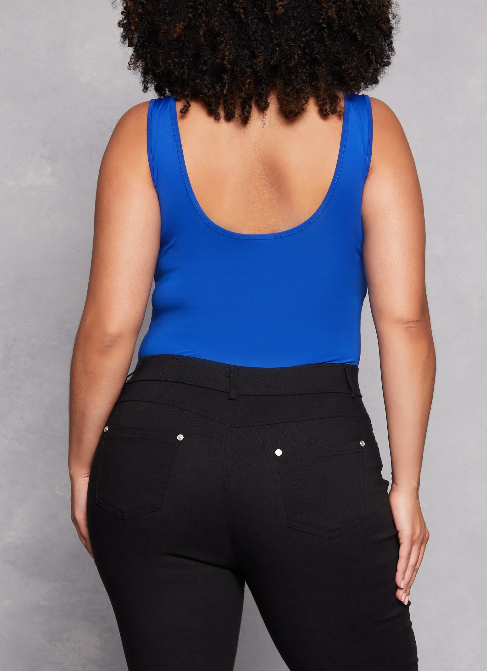 Plus Size Daisy Scoop Neck Tank Bodysuit sold by Rainbow product image thumbnail 3