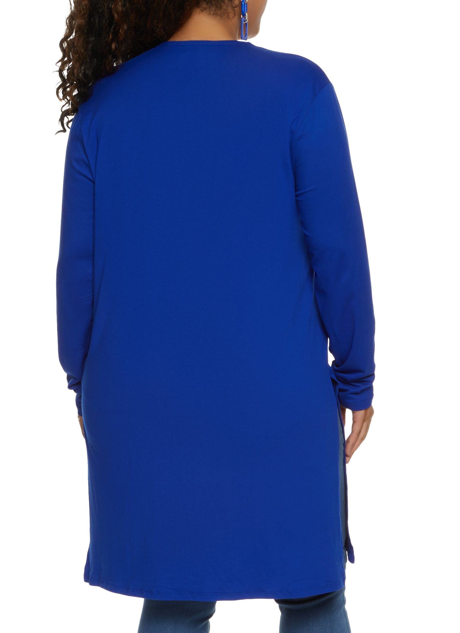 Plus Size Soft Knit Solid Duster sold by Rainbow product image thumbnail 2