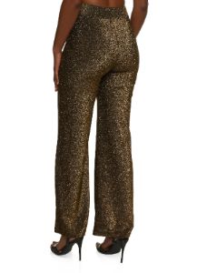 Lurex Pintuck Wide Leg Pants sold by Rainbow