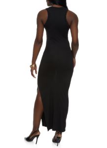 Basic Side Slit Maxi Tank Dress sold by Rainbow