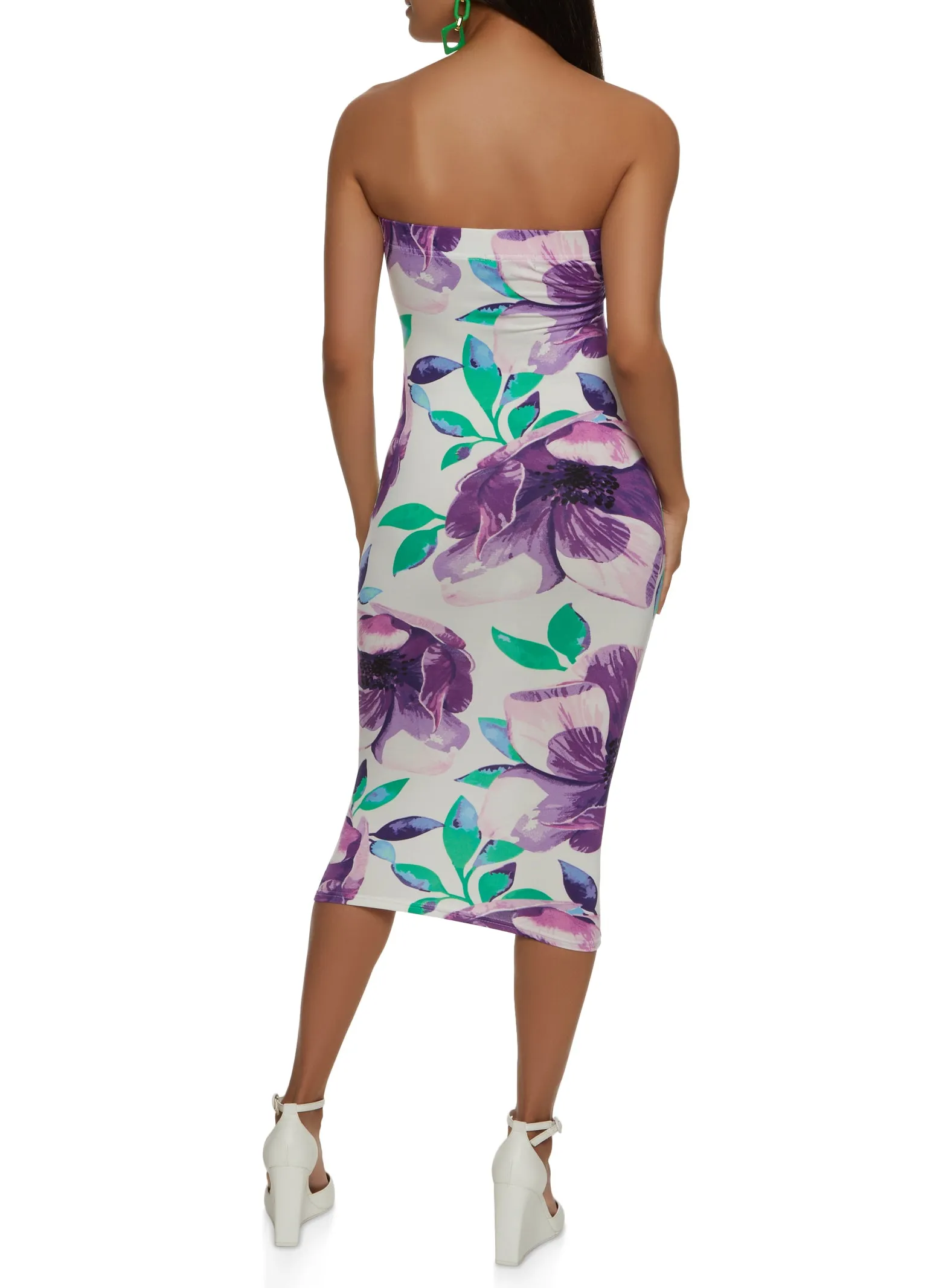 Floral Tube Midi Dress sold by Rainbow product image thumbnail 3