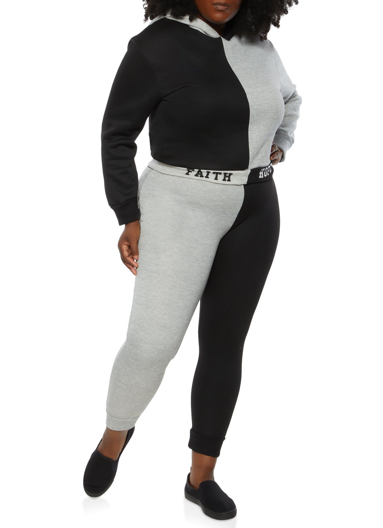 Plus Size Faith Two Tone Hoodie sold by Rainbow product image thumbnail 2