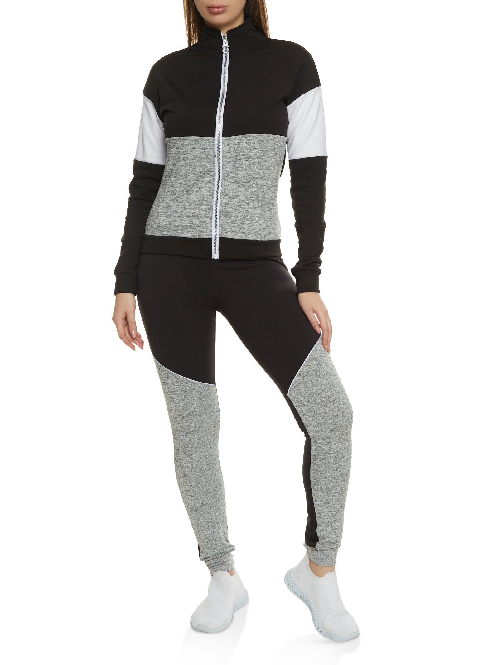 Color Block Zip Front Track Jacket sold by Rainbow product image thumbnail 2