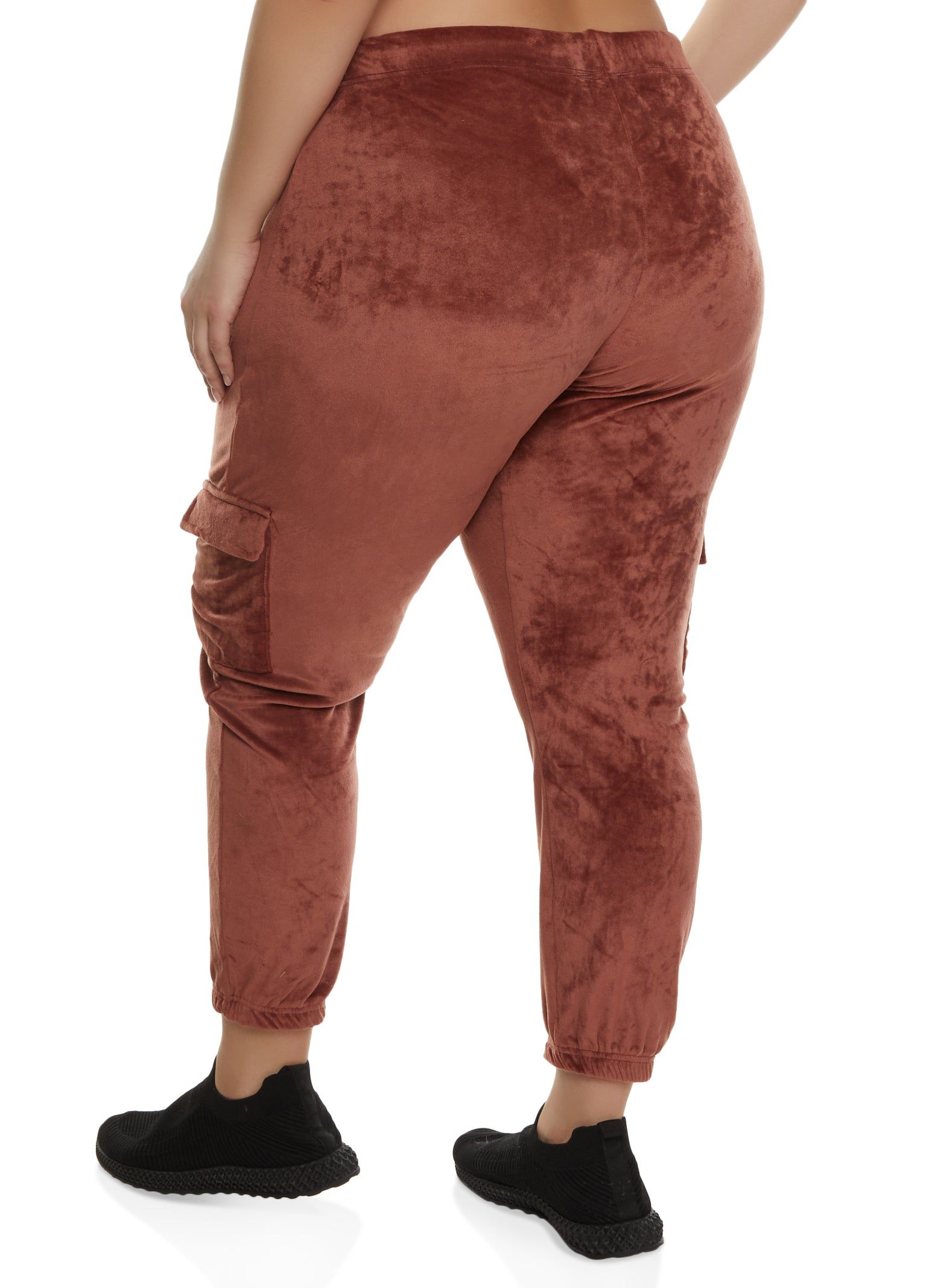 Plus Size Velour Cargo Pocket Sweatpants sold by Rainbow product image thumbnail 2