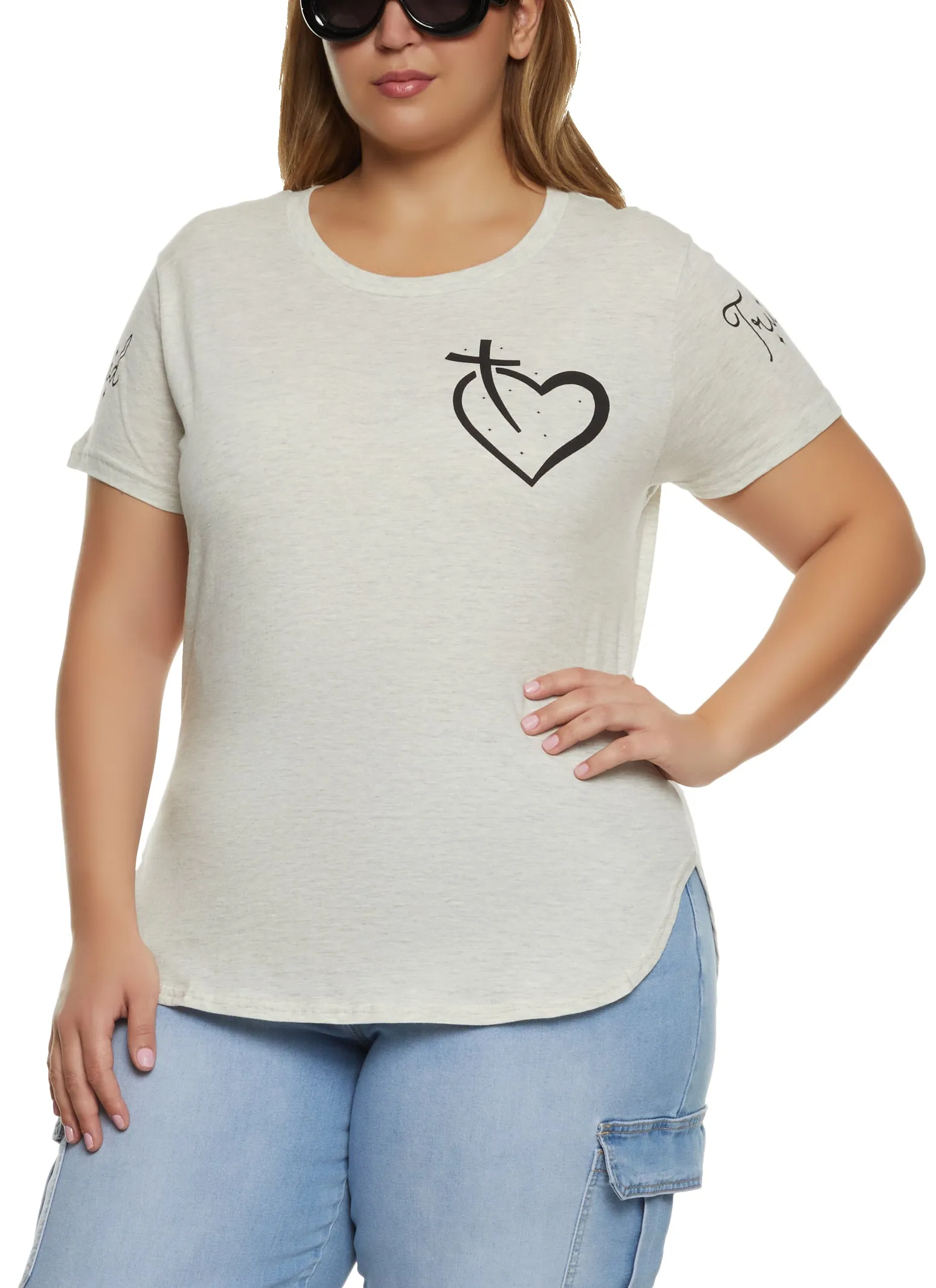 Plus Size Trust God Graphic T Shirt sold by Rainbow