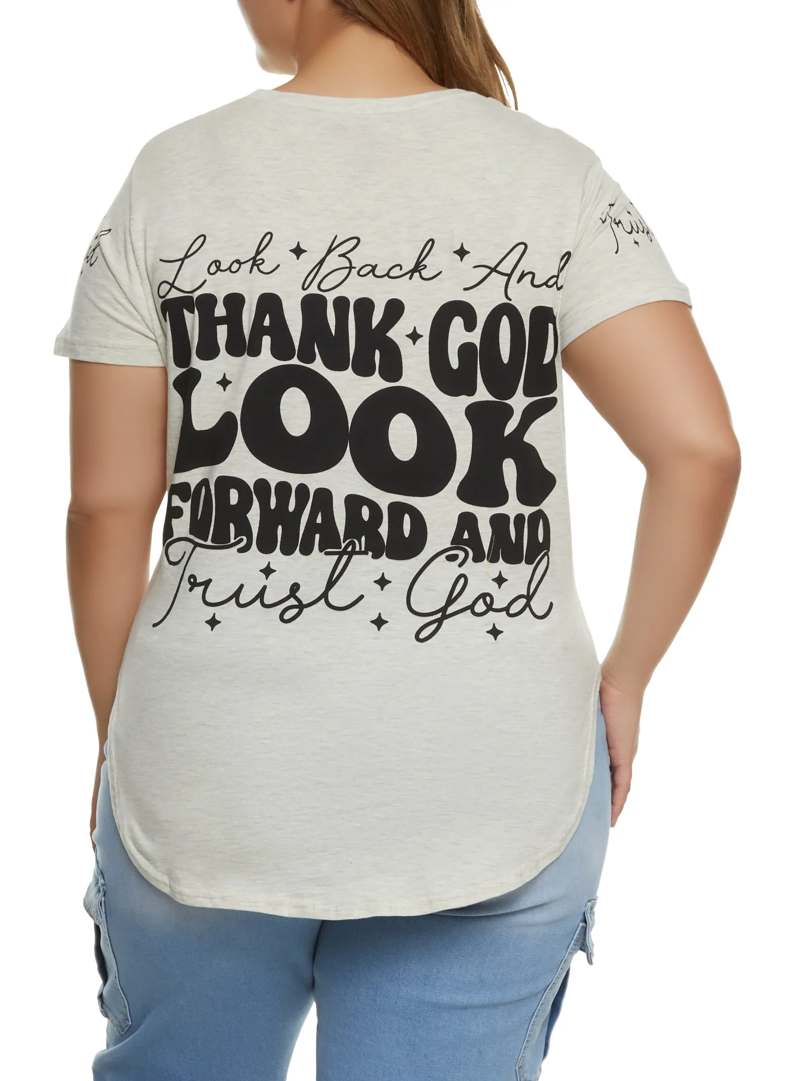 Plus Size Trust God Graphic T Shirt sold by Rainbow product image thumbnail 2