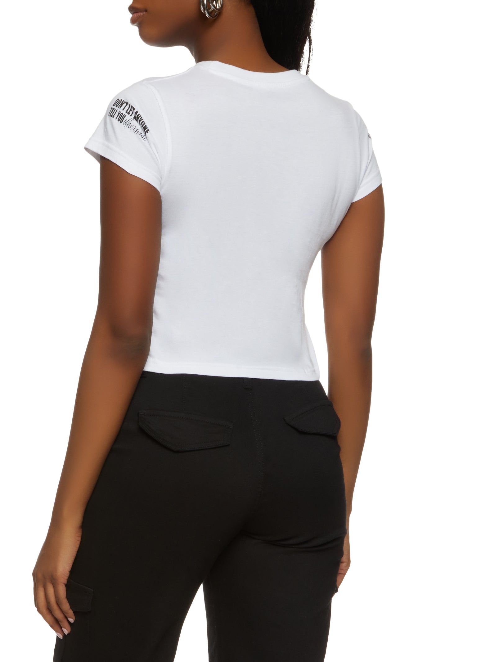 You Are Enough Cropped Graphic Tee sold by Rainbow product image thumbnail 2