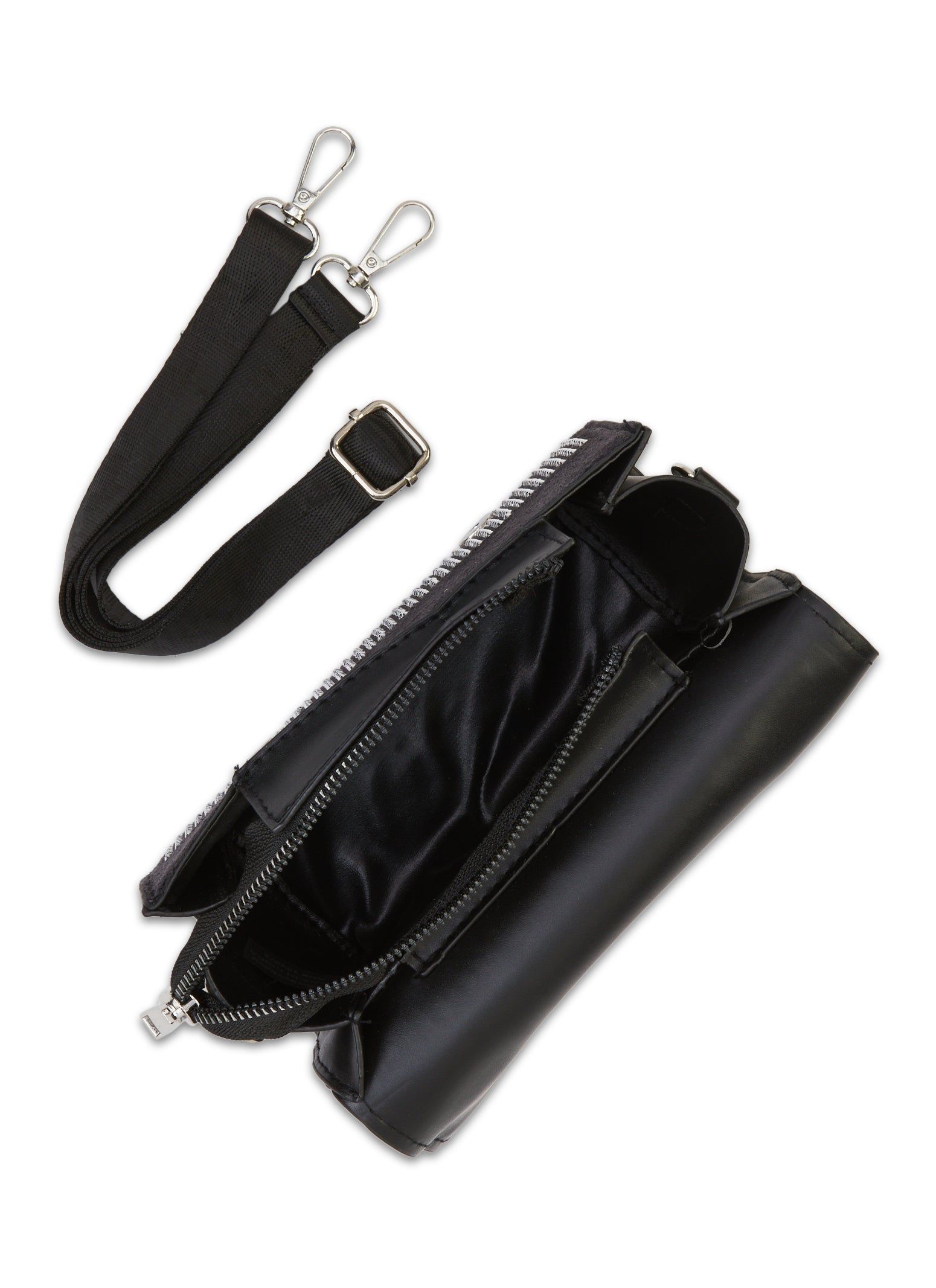 Rhinestone Double Buckle Crossbody Bag sold by Rainbow product image thumbnail 5