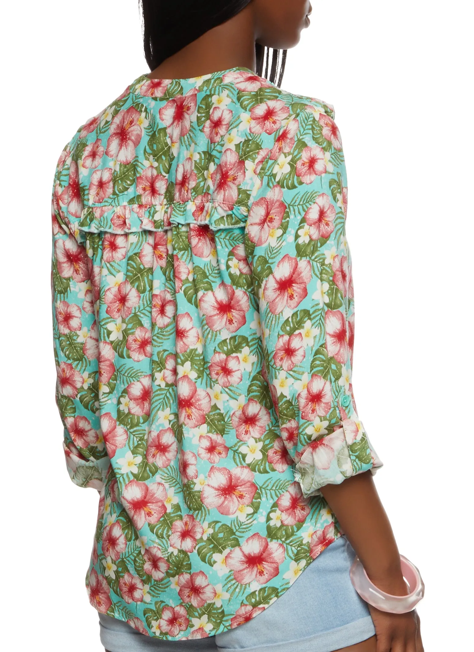 Floral Notch Neck Long Sleeve Top sold by Rainbow product image thumbnail 2