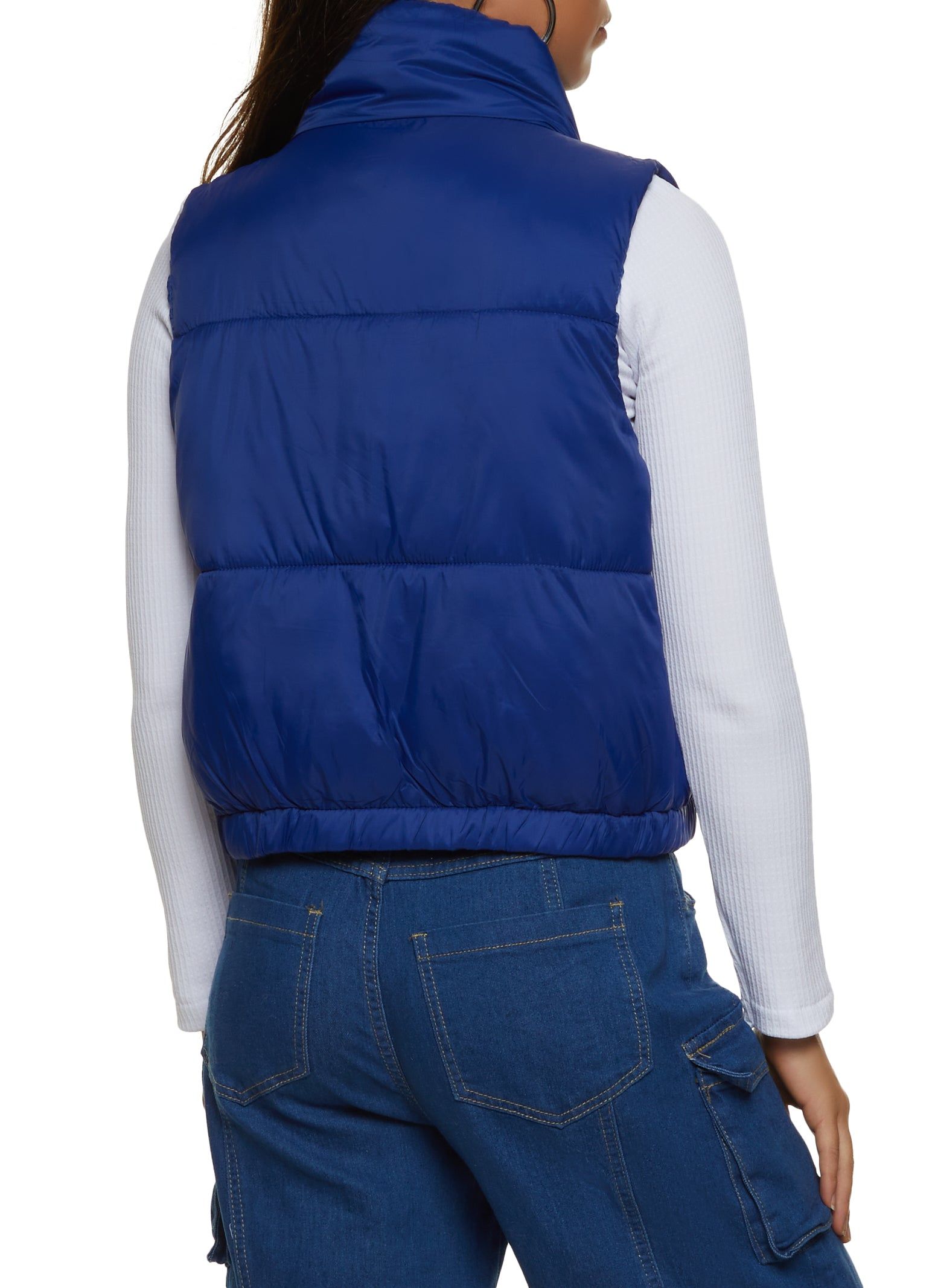 Nylon Mock Neck Puffer Vest sold by Rainbow product image thumbnail 2