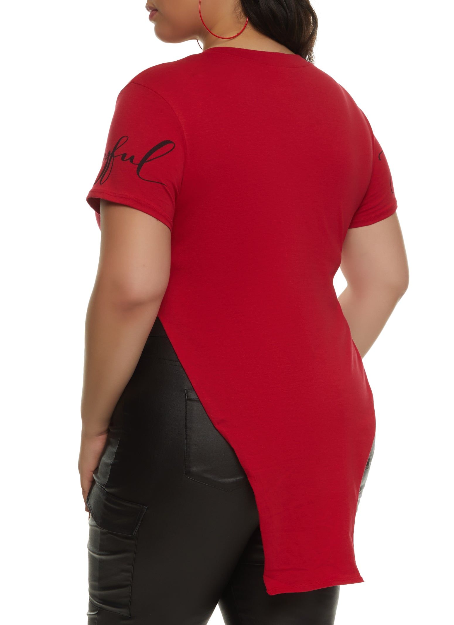 Plus Size Be Joyful Always Notch Neck Top sold by Rainbow product image thumbnail 2