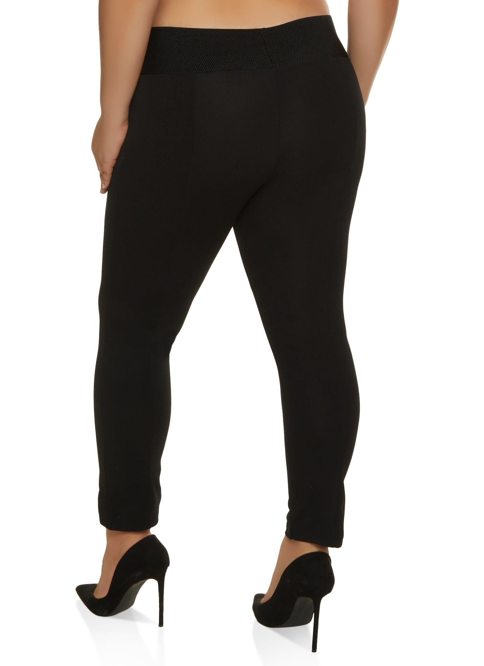Plus Size High Waist Pintuck Leggings sold by Rainbow product image thumbnail 2
