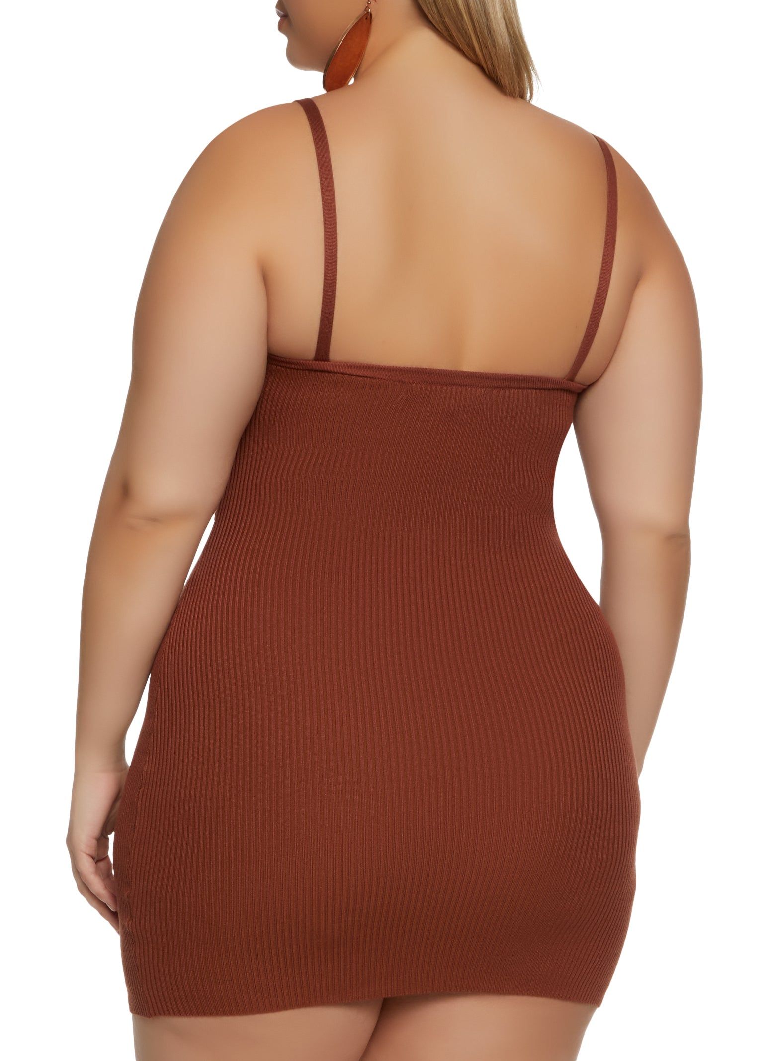 Plus Size Ruched Front Cut Out Mini Dress sold by Rainbow product image thumbnail 3