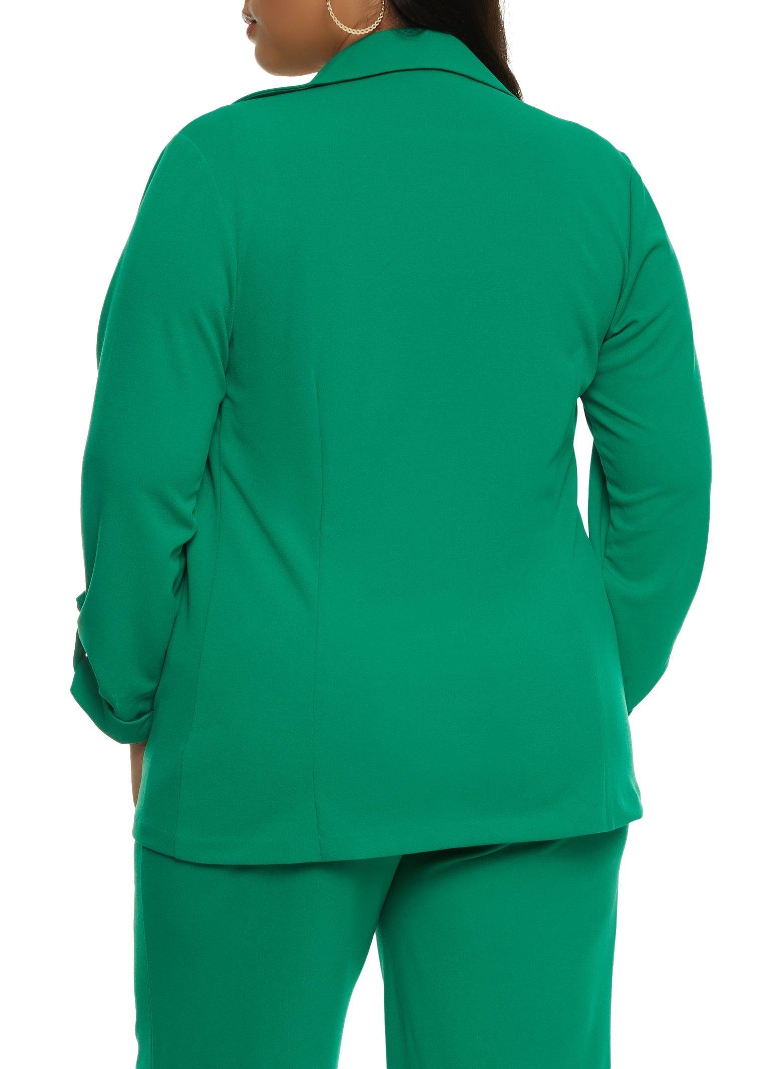 Plus Size Crepe Knit Open Blazer sold by Rainbow product image thumbnail 3