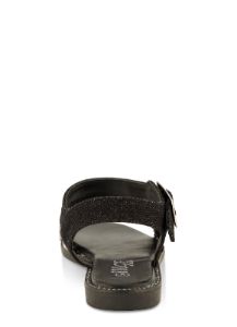 Frayed Denim Rhinestone Ankle Strap Sandals sold by Rainbow