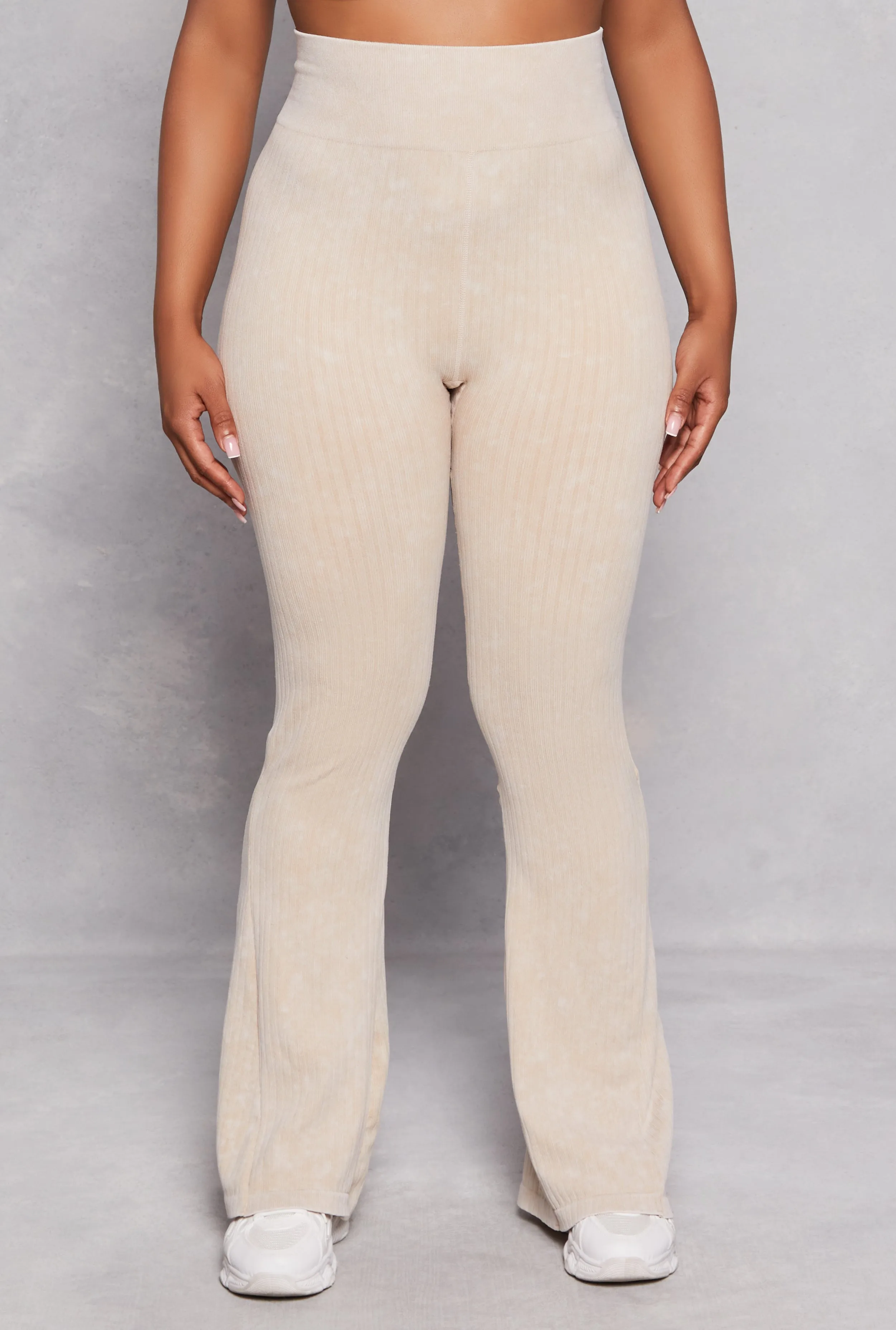 Plus Size Ribbed High Waist Flare Pants sold by Rainbow product image thumbnail 2