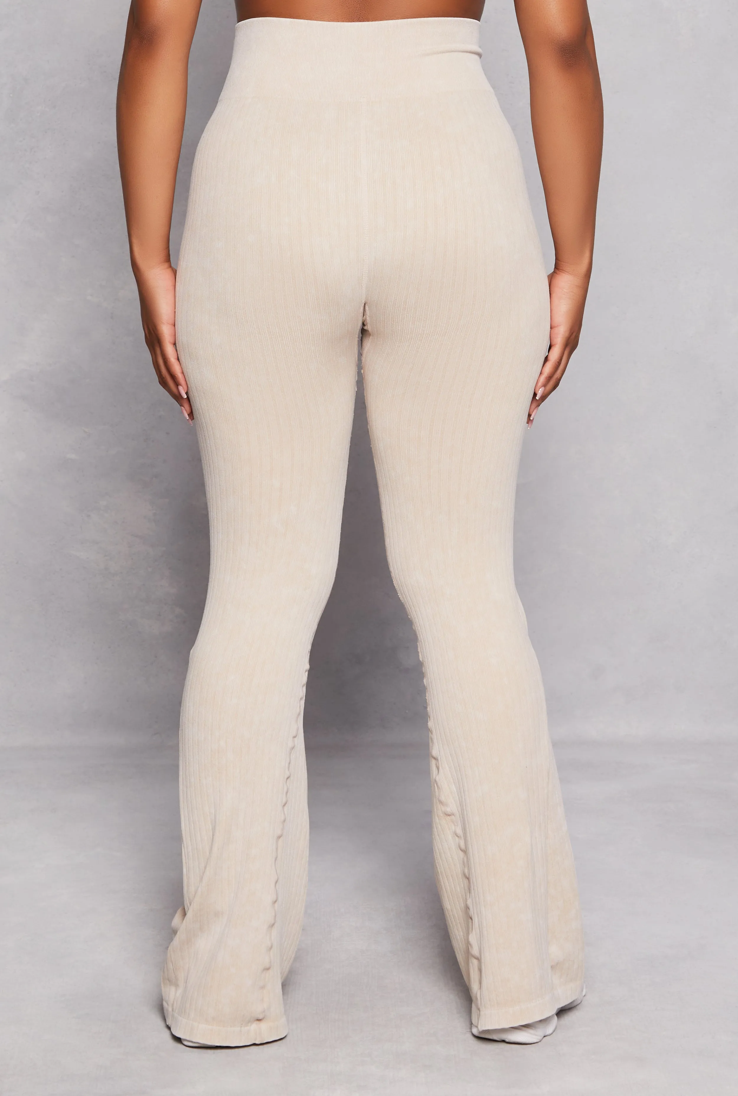 Plus Size Ribbed High Waist Flare Pants sold by Rainbow product image thumbnail 3