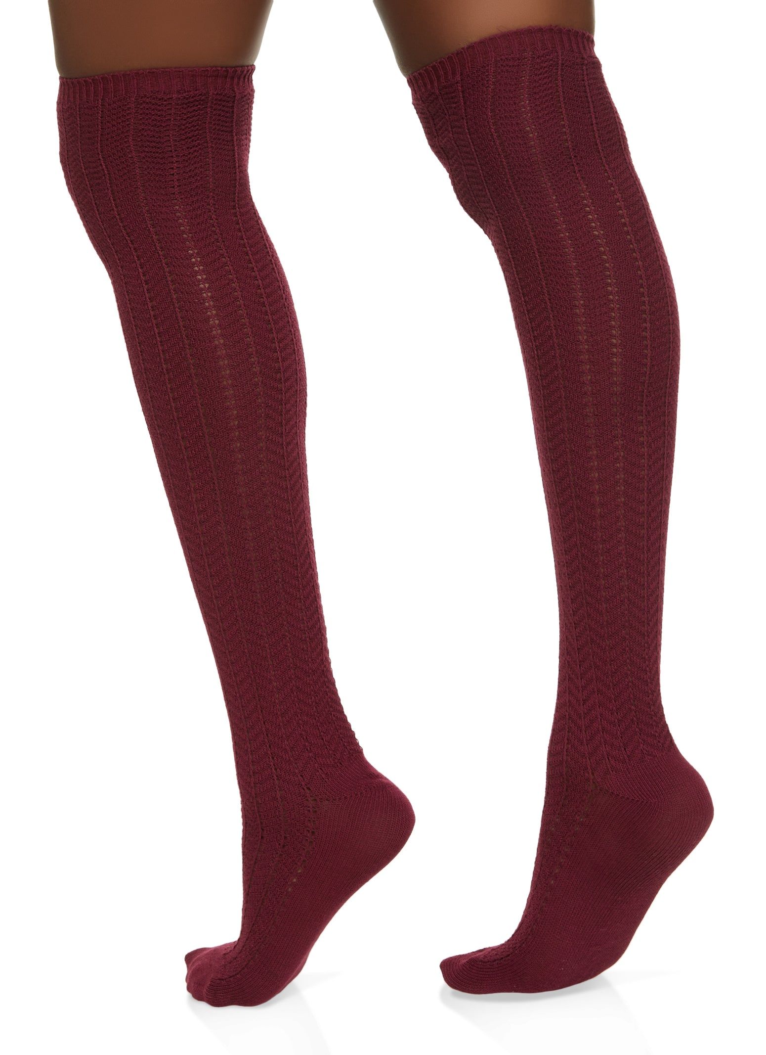 Textured Knit Over The Knee Socks sold by Rainbow product image thumbnail 2