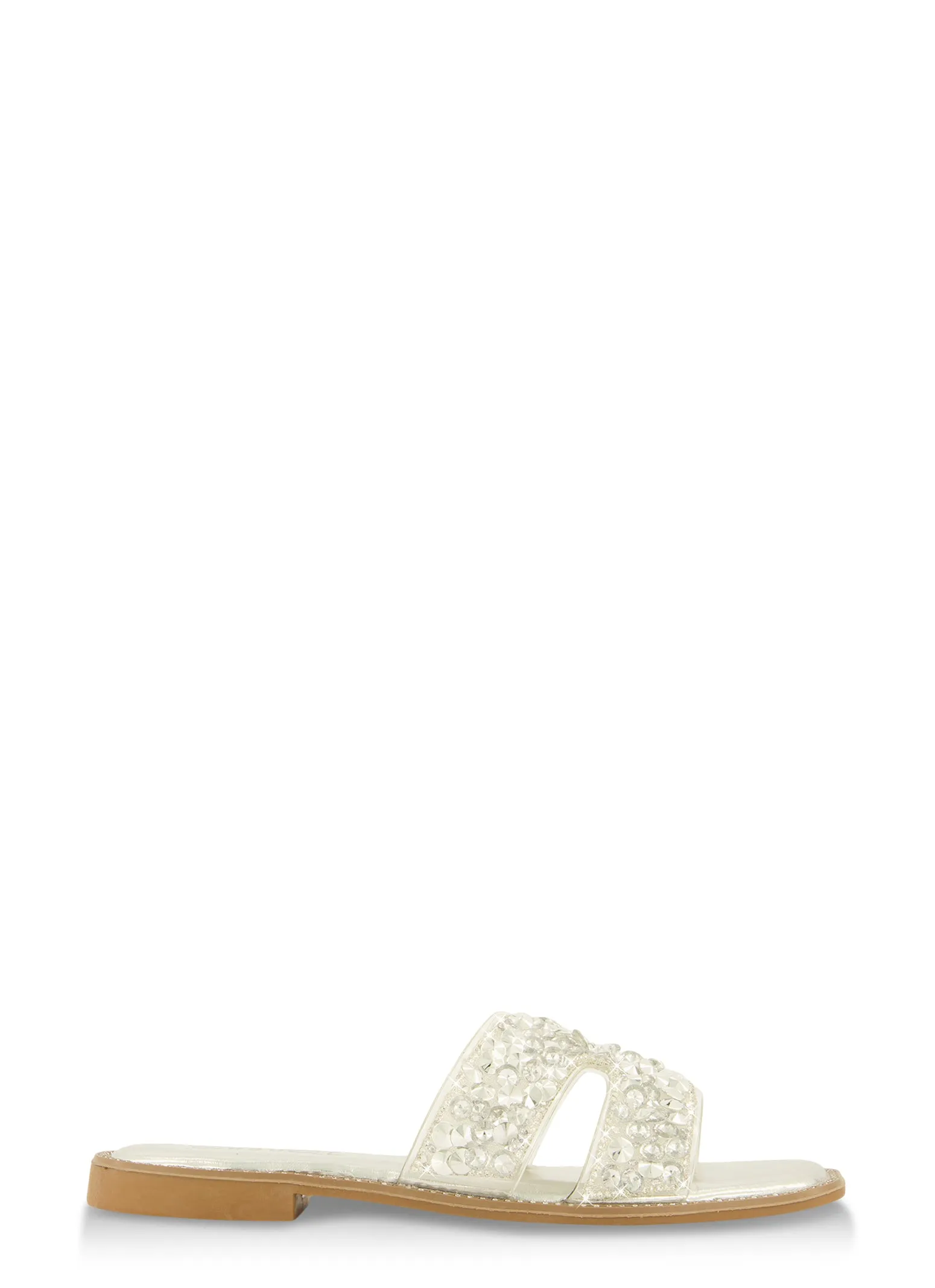 Studded Rhinestone H Band Slide Sandals sold by Rainbow product image thumbnail 2