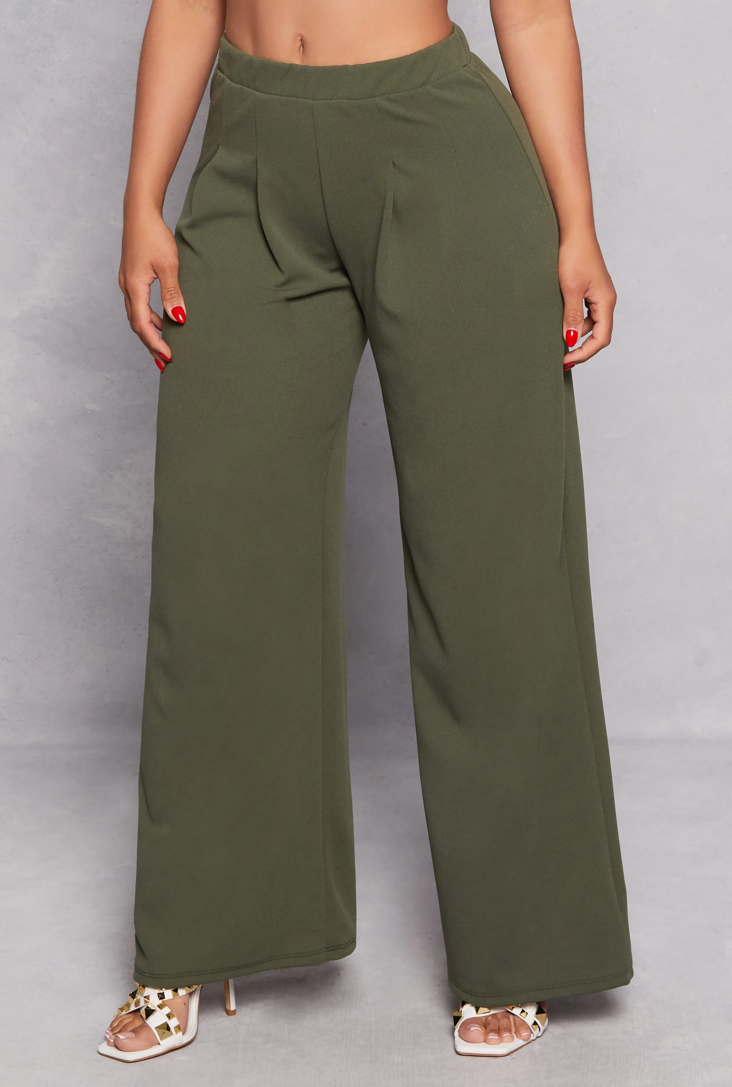 Pleated Detail Wide Leg Dress Pants sold by Rainbow product image thumbnail 2