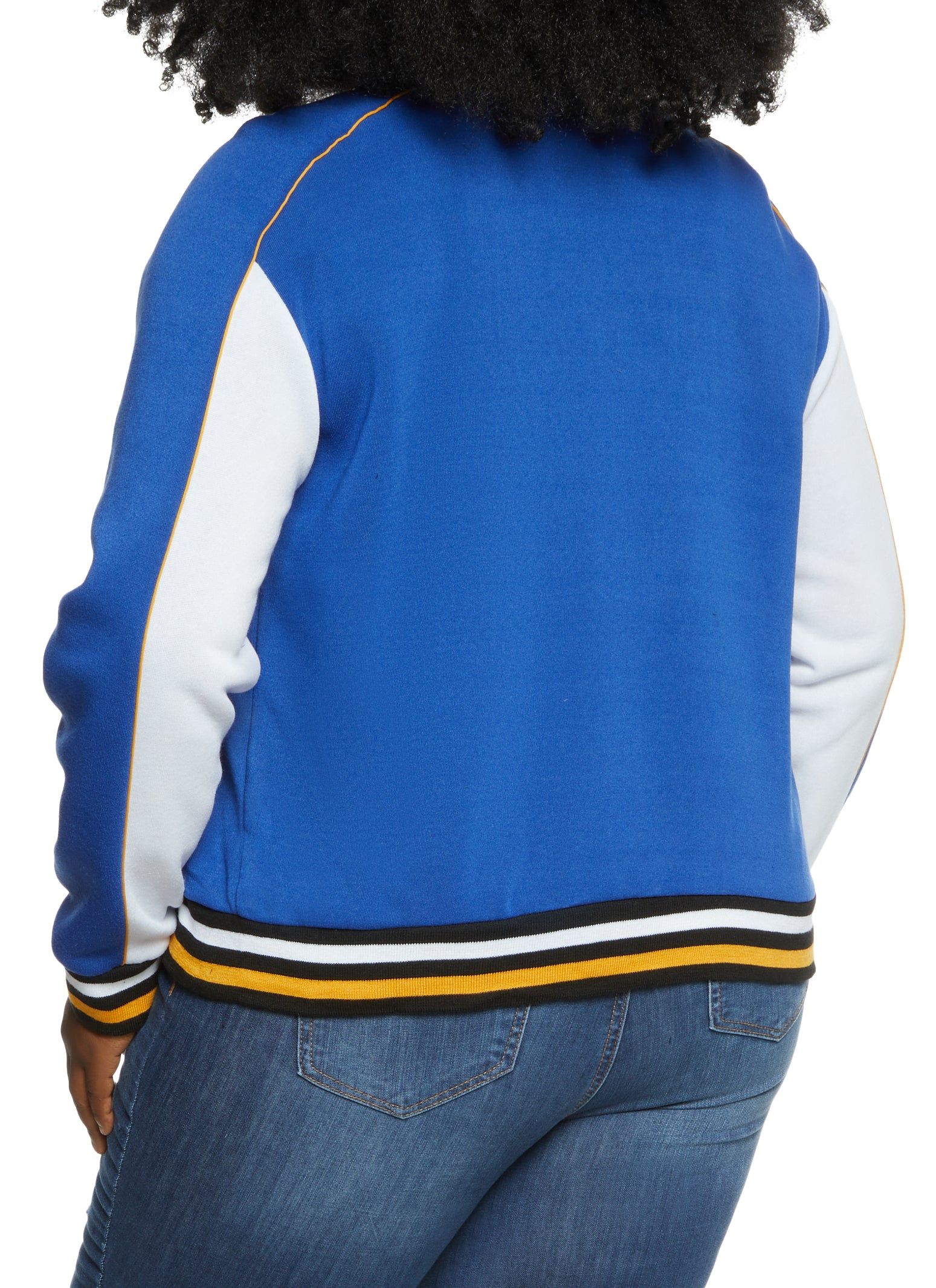Plus Size Color Block Babe 25 Baseball Jacket sold by Rainbow product image thumbnail 2