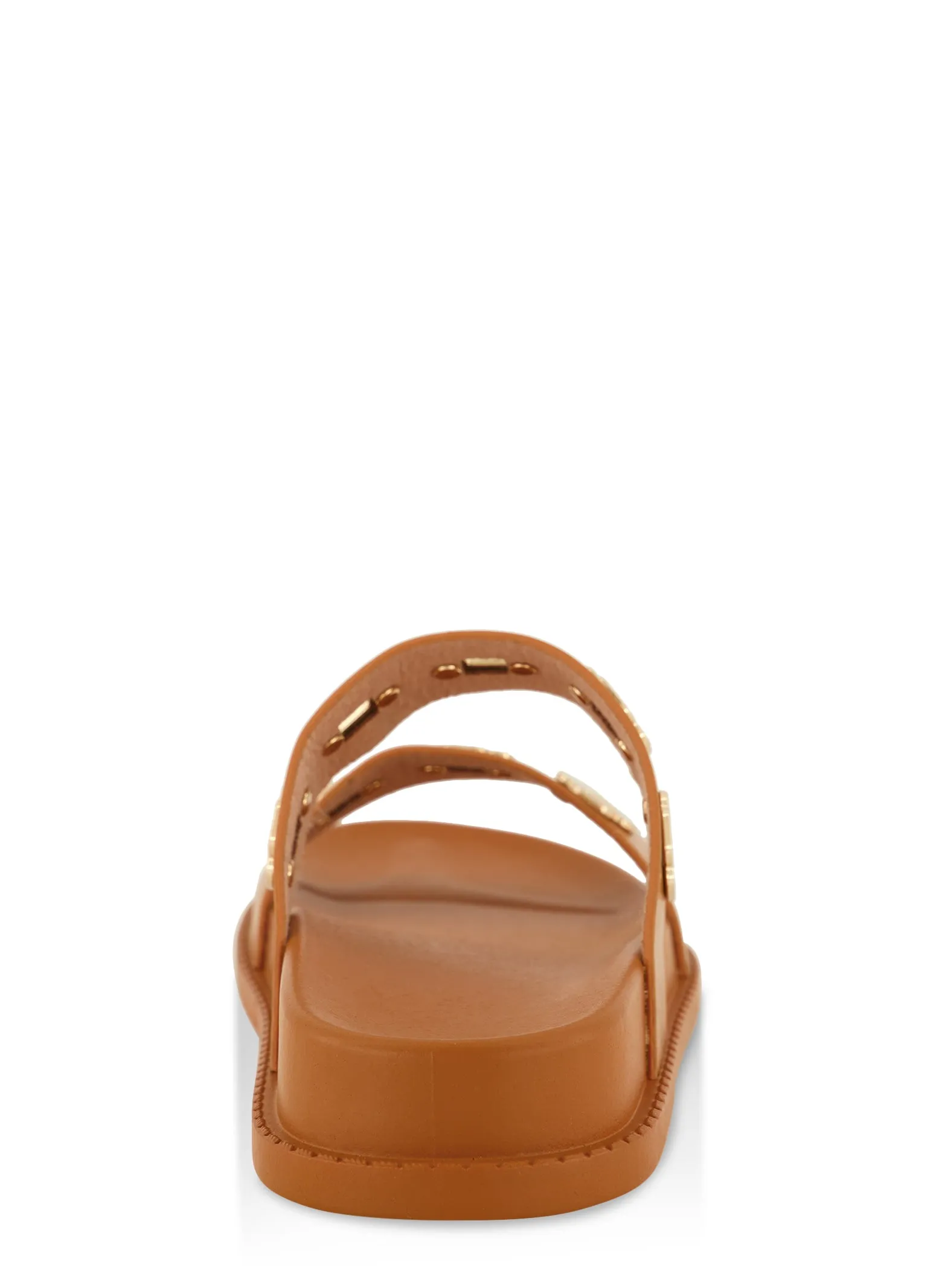 Geometric Metallic Eyelet Double Band Slide Sandals sold by Rainbow product image thumbnail 3