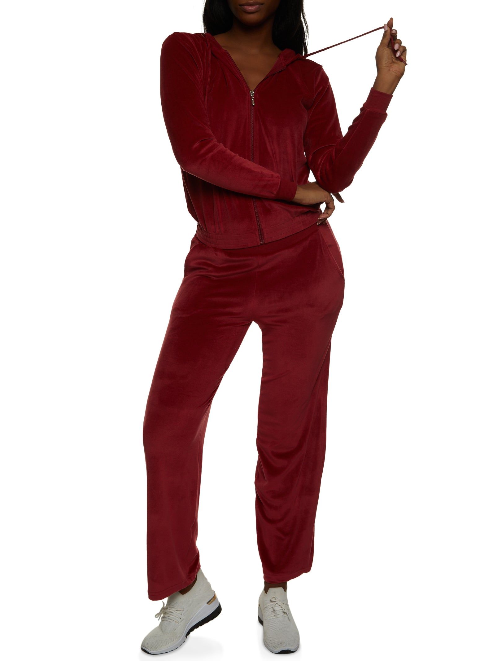 Velour Zip Up Hoodie sold by Rainbow product image thumbnail 2