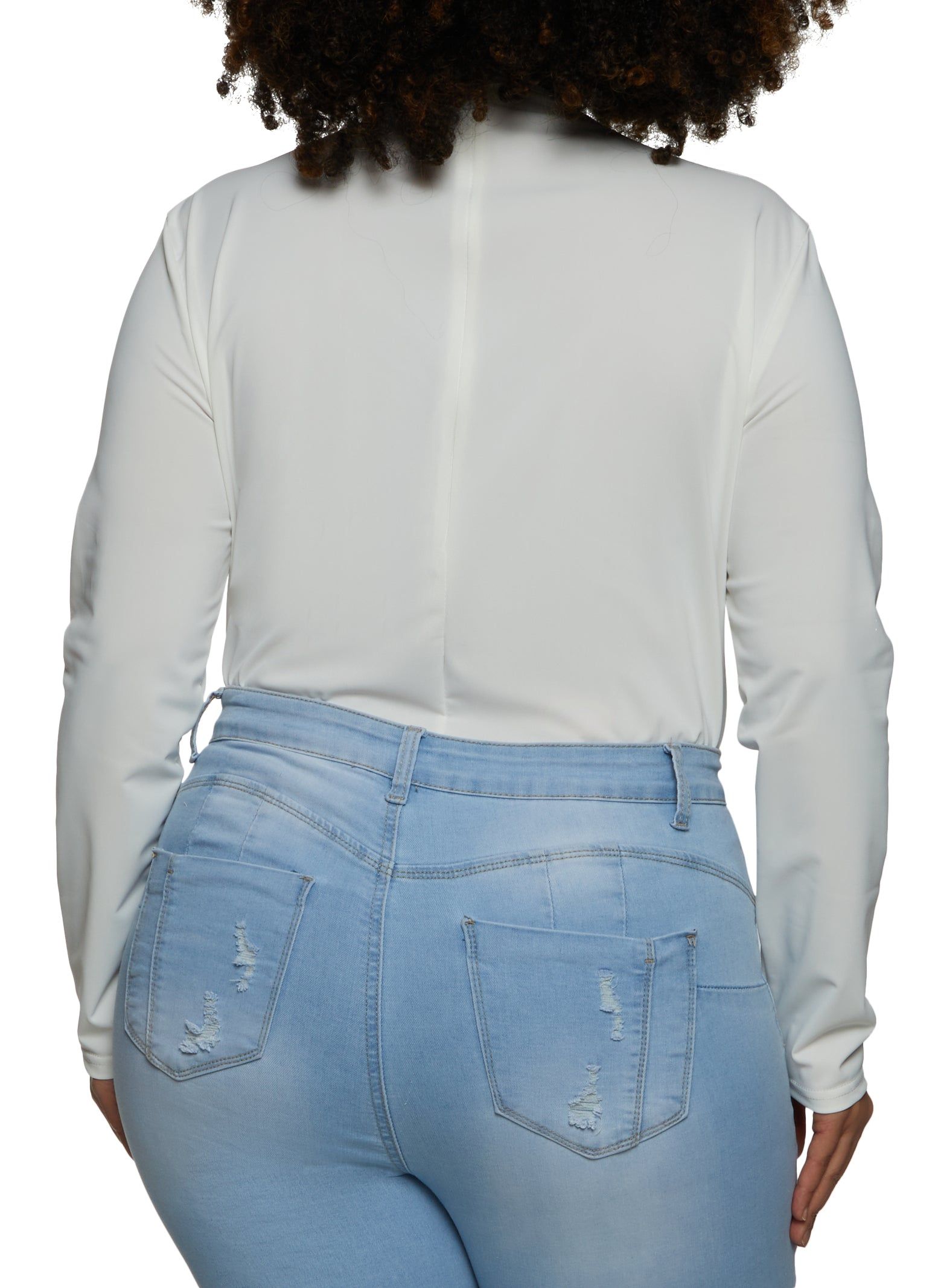 Plus Size Rhinestone Fishnet Insert Bodysuit sold by Rainbow product image thumbnail 3