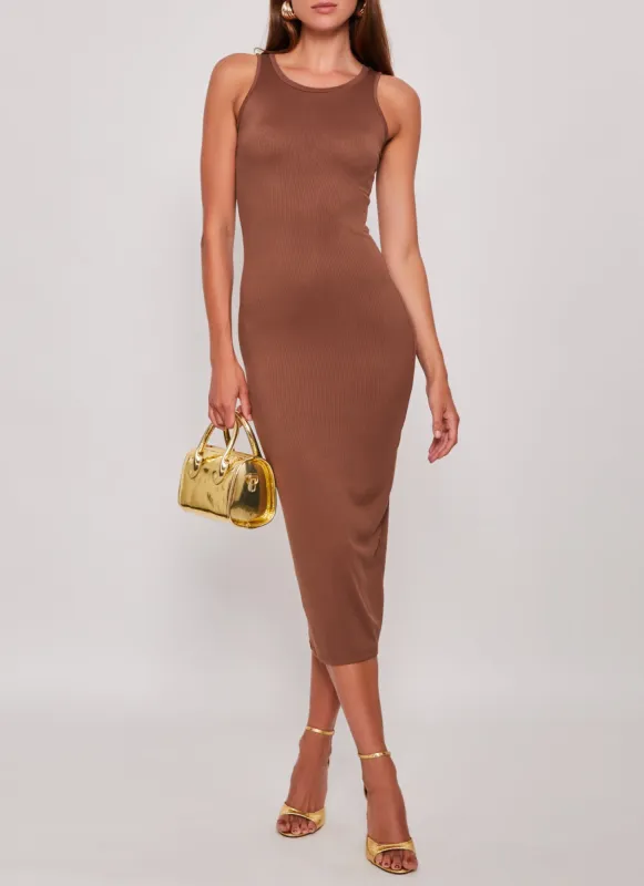 Daisy Ribbed Crew Neck Maxi Tank Dress sold by Rainbow