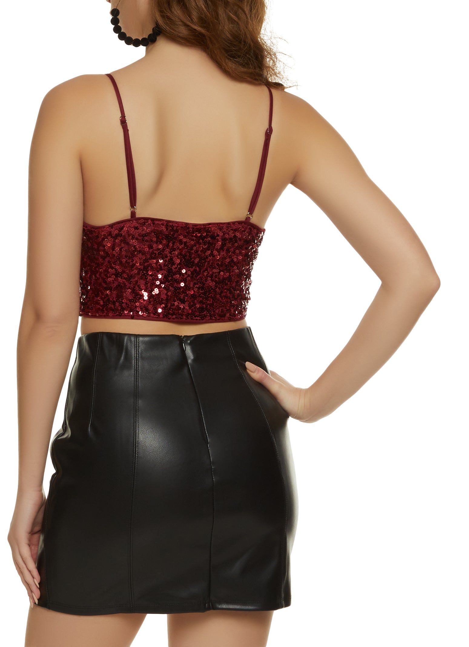 Sequin Cropped Cami Top sold by Rainbow product image thumbnail 2