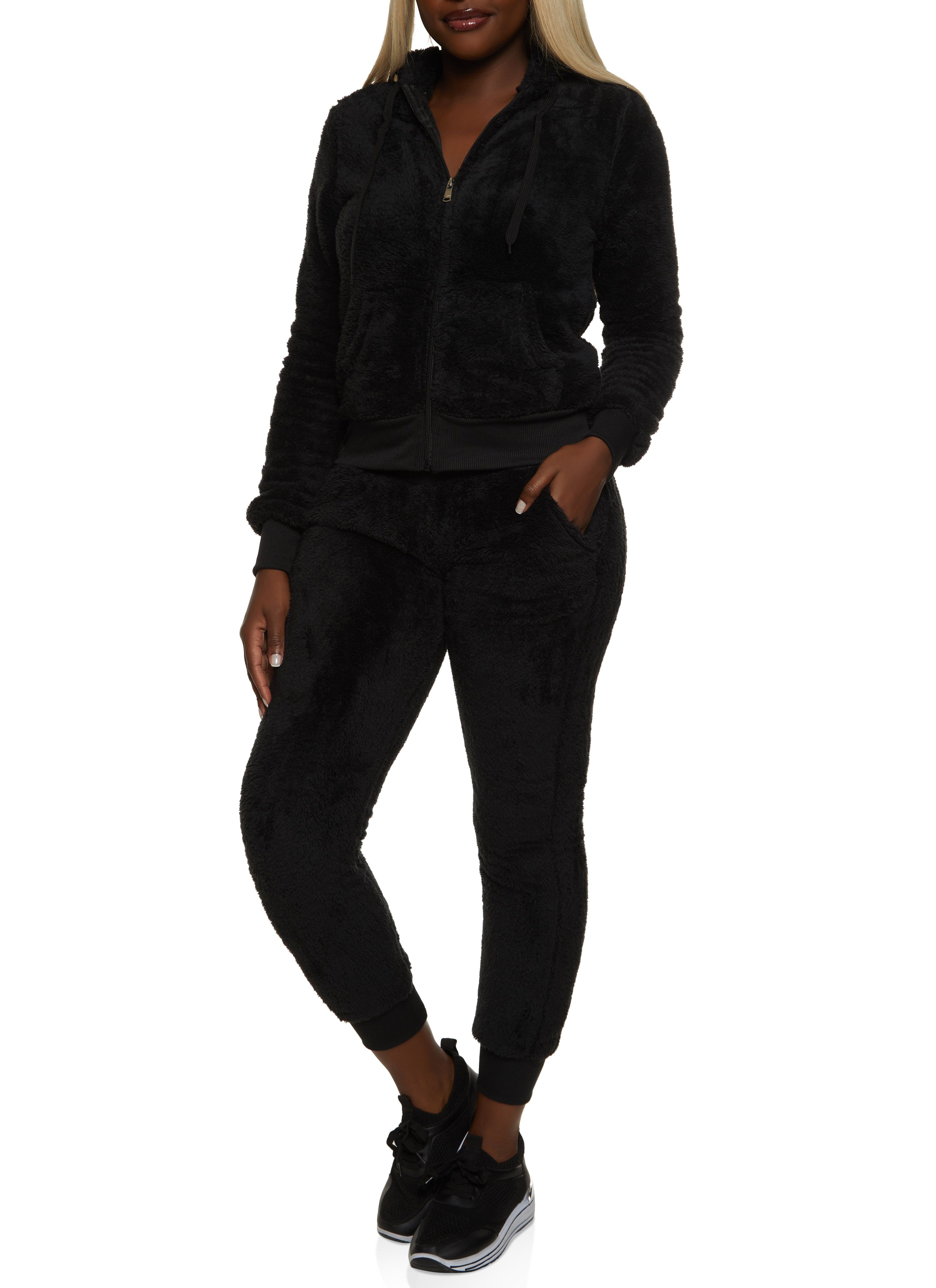 Faux Fur Zip Front Hooded Sweatshirt sold by Rainbow product image thumbnail 2