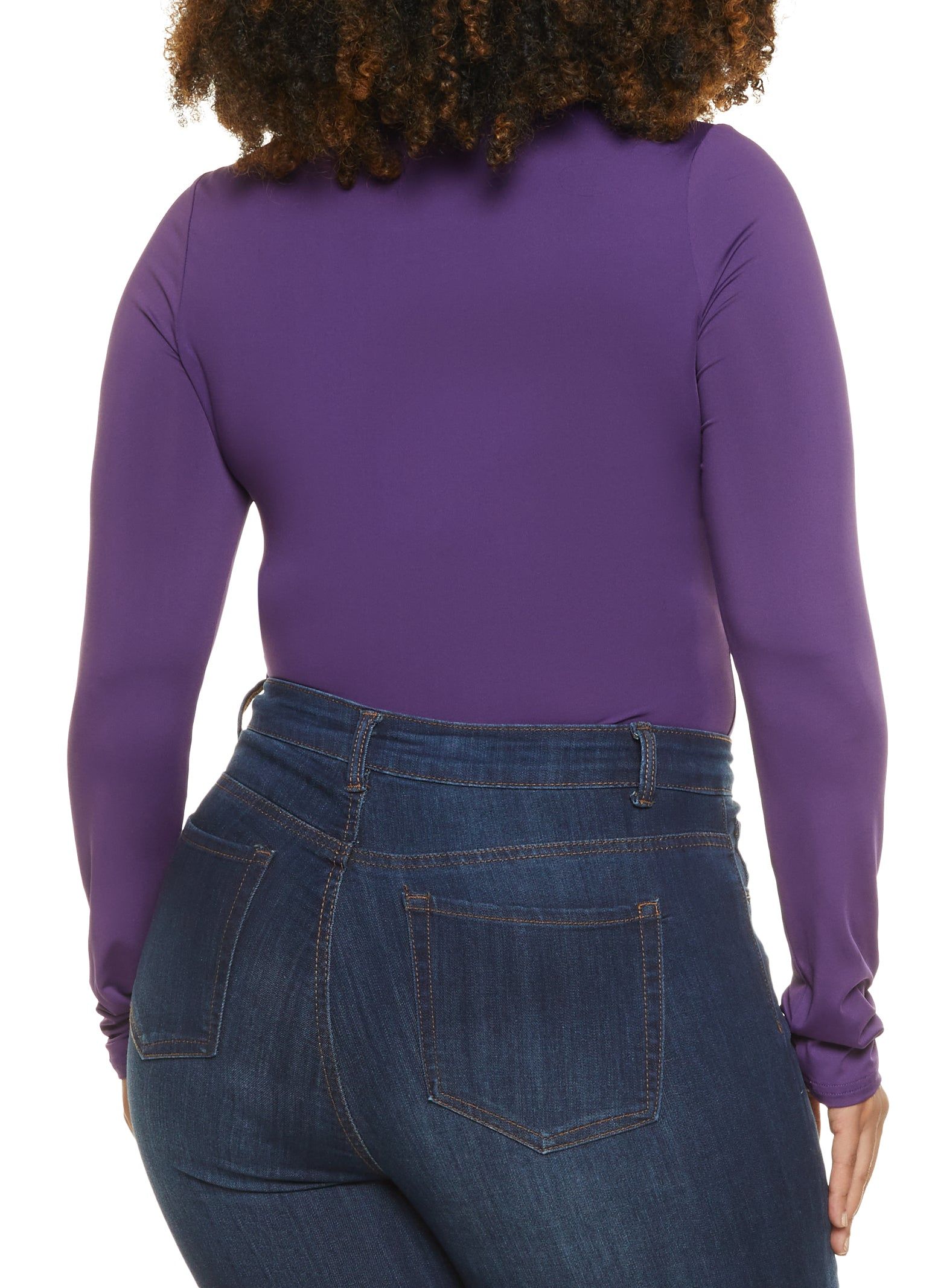 Plus Size Crew Neck Long Sleeve Bodysuit sold by Rainbow product image thumbnail 3