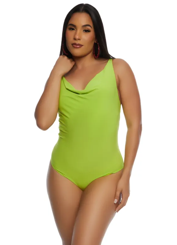 Haute Monde Sleeveless Cowl Neck Bodysuit sold by Rainbow